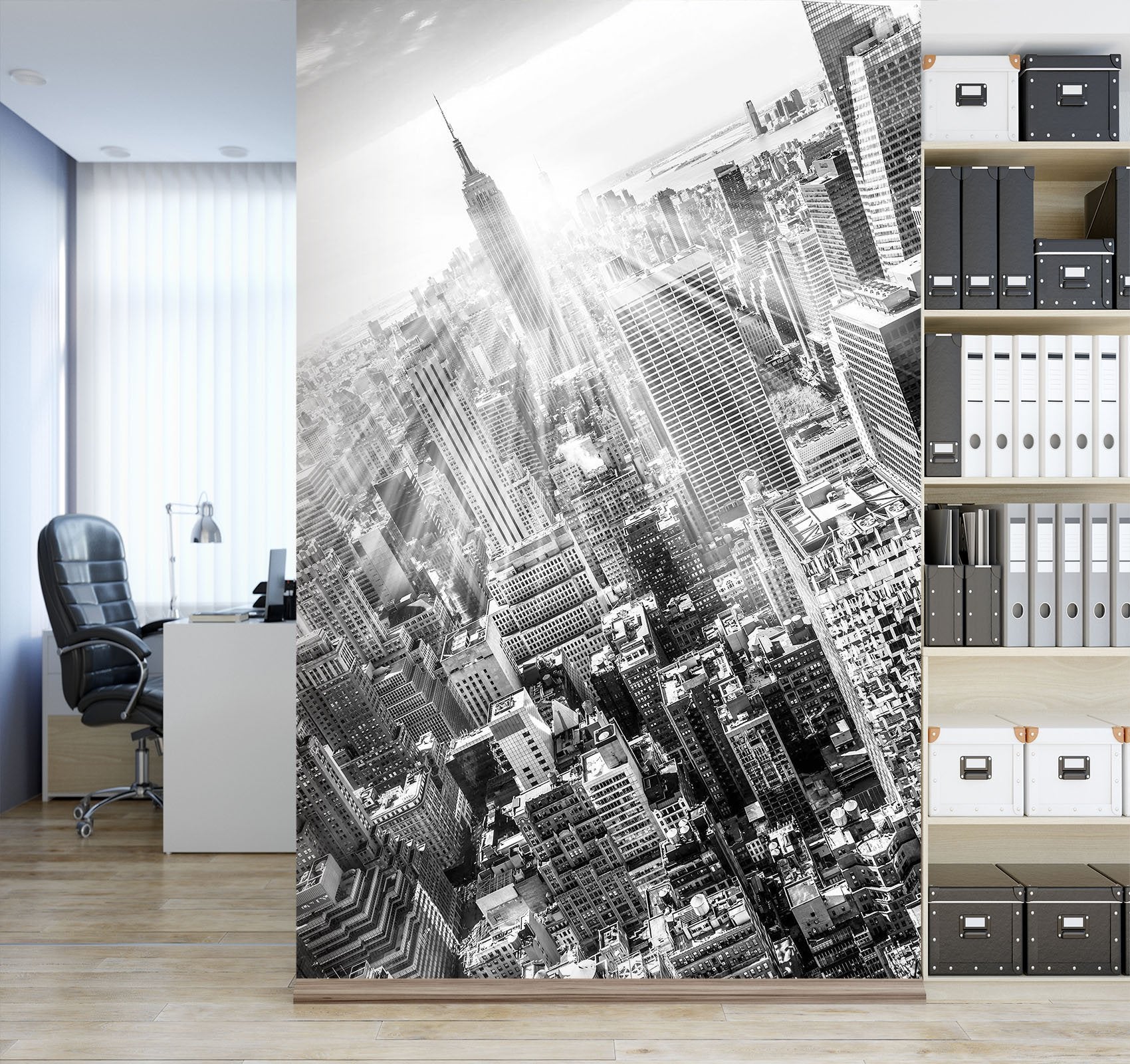 3D Black and white city buildings with sunshine 17 Wall Mural Wallpaper AJ Wallpaper 2 