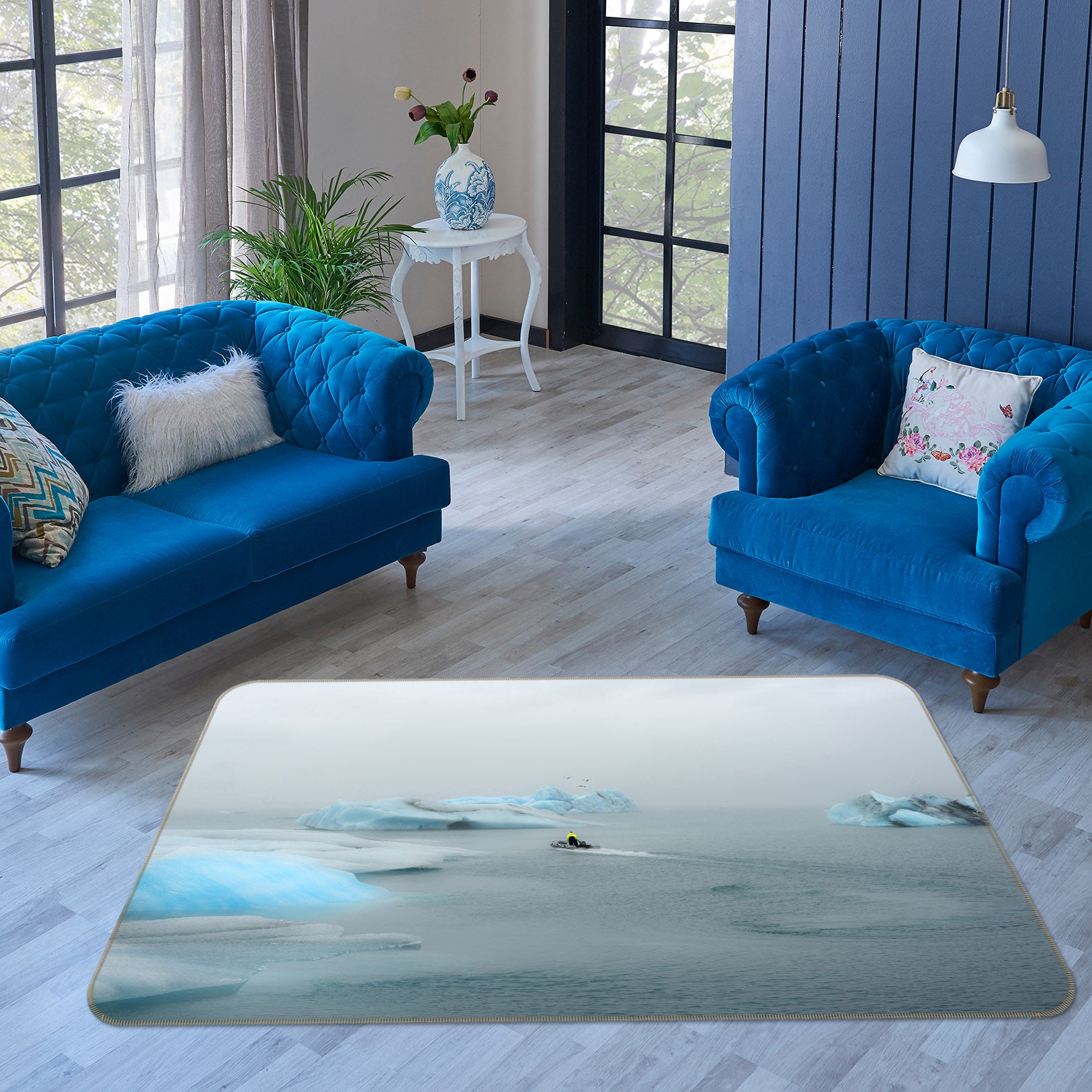 3D Cold Glacier 1120 Marco Carmassi Rug Non Slip Rug Mat