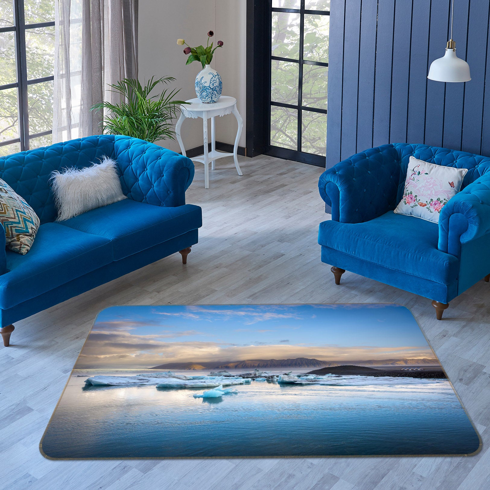 3D Blue Sea 1123 Marco Carmassi Rug Non Slip Rug Mat