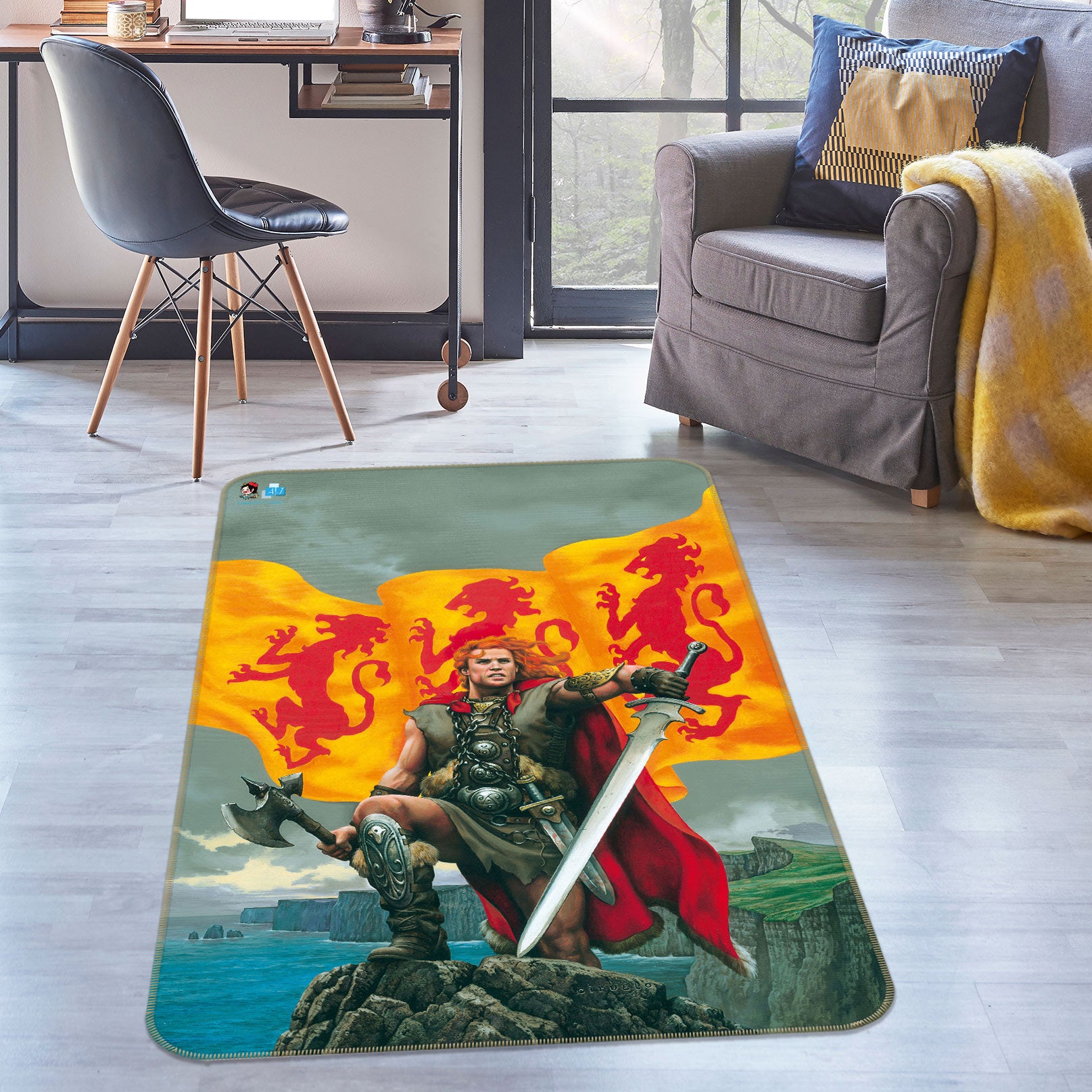 3D Soldier Flag 5197 Ciruelo Rug Non Slip Rug Mat