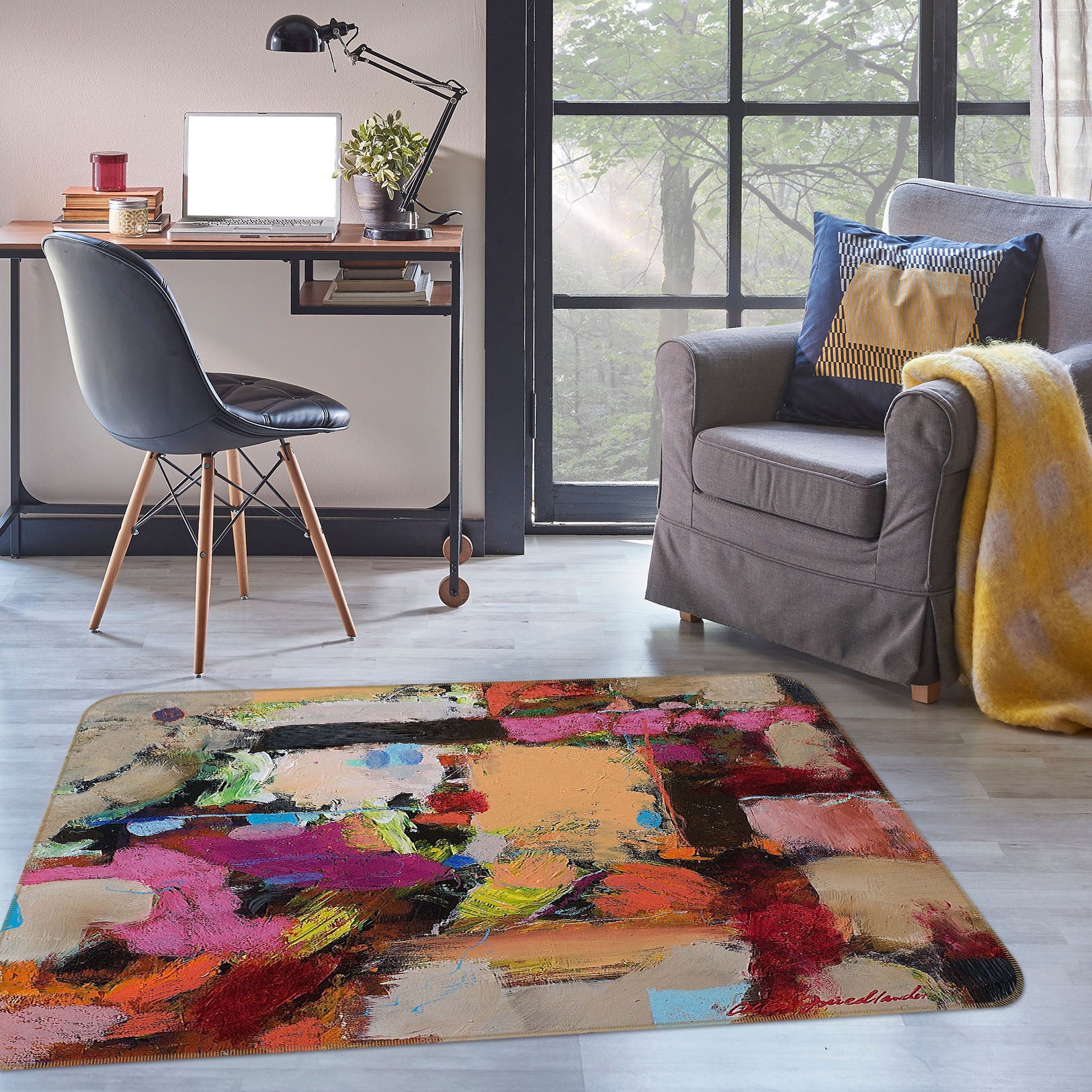 3D Painted Colors 1017 Allan P. Friedlander Rug Non Slip Rug Mat