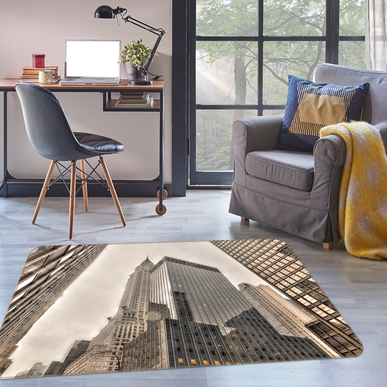 3D Prosperous Building 123 Assaf Frank Rug Non Slip Rug Mat