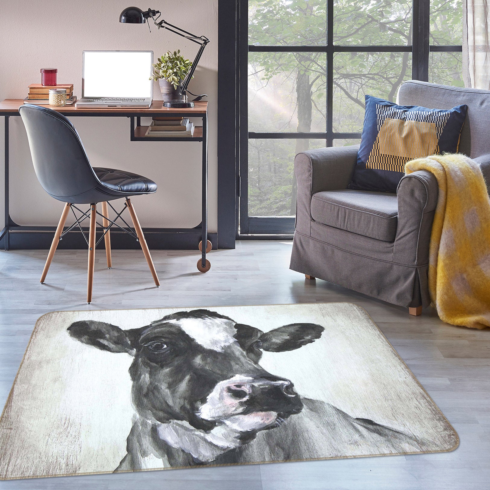 3D Cattle 1008 Debi Coules Rug Non Slip Rug Mat