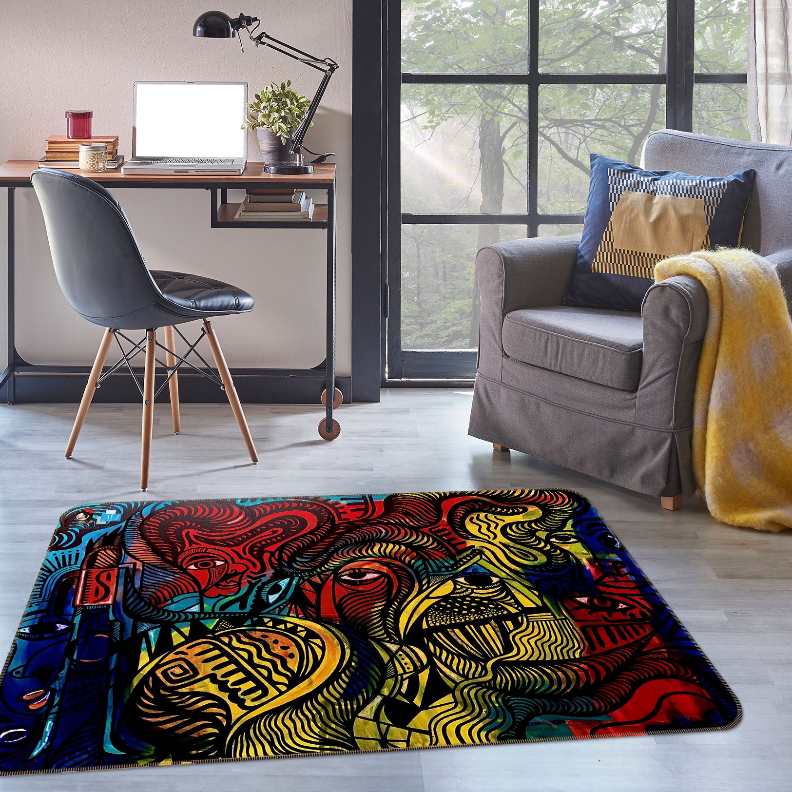 3D Abstract Painting 8207 Jacqueline Reynoso Rug Non Slip Rug Mat