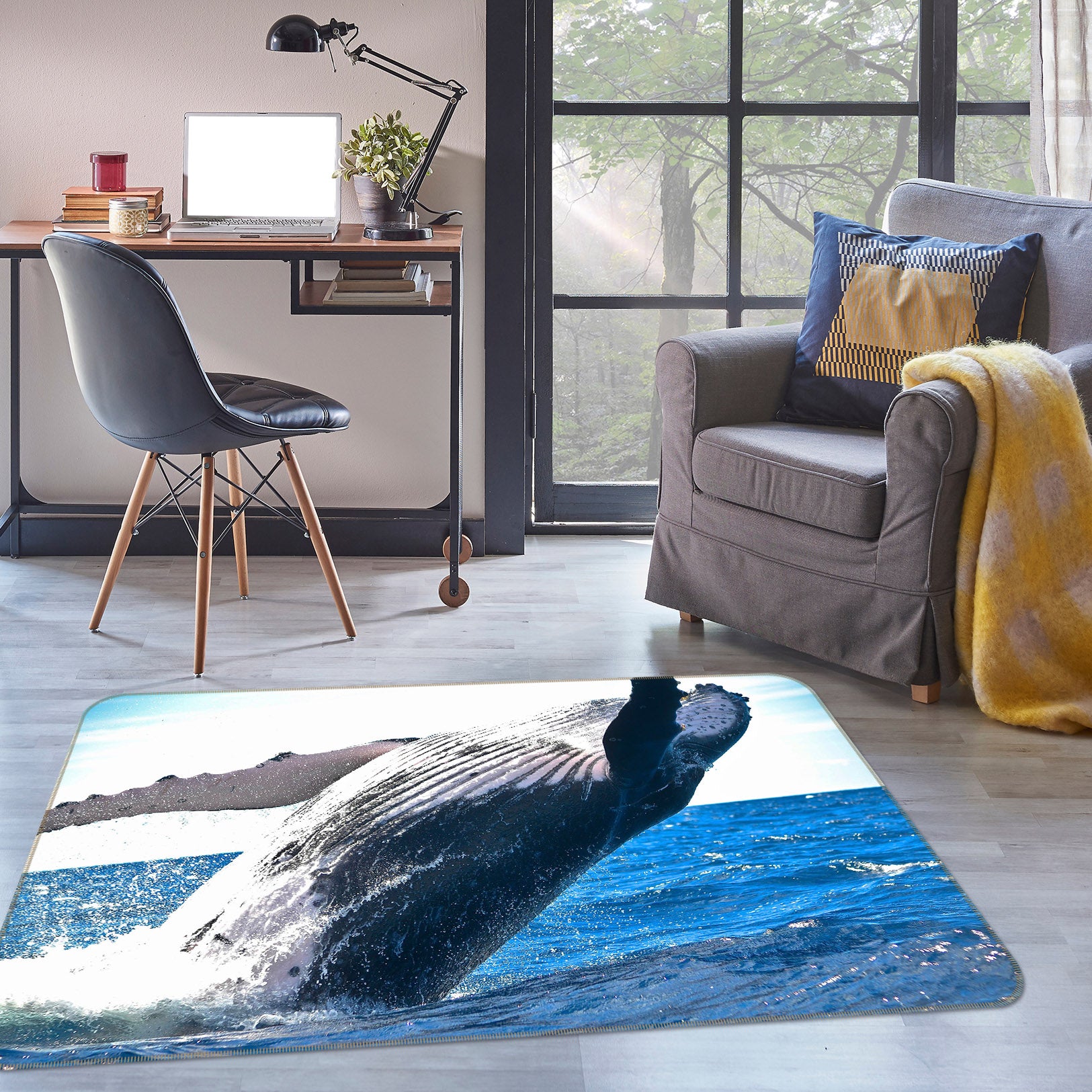 3D Killer Whale 007 Animal Non Slip Rug Mat