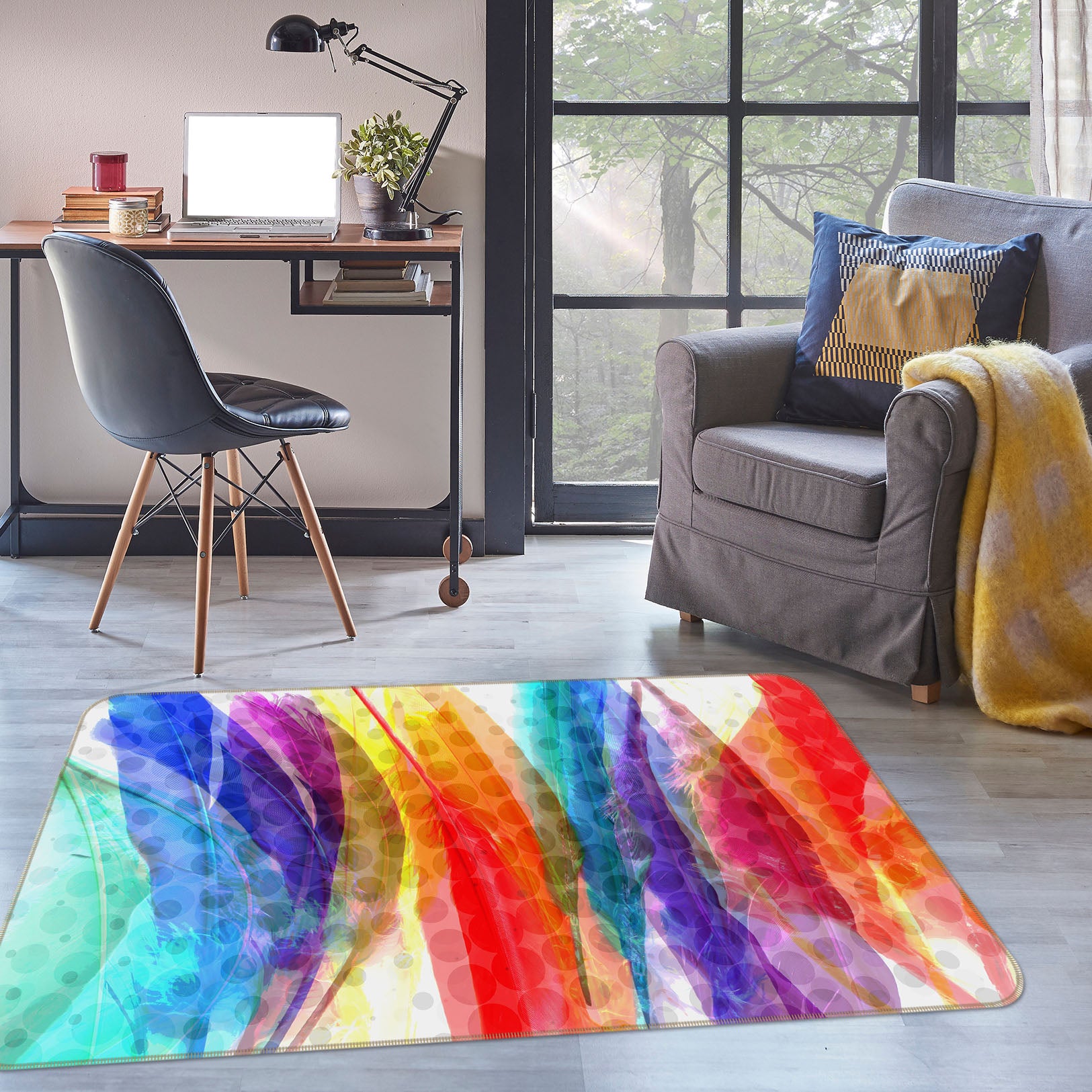 3D Rich Color 1003 Shandra Smith Rug Non Slip Rug Mat