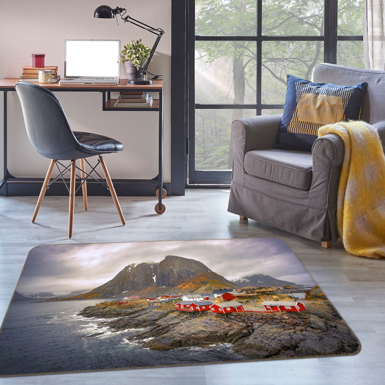 3D Landscape 1142 Marco Carmassi Rug Non Slip Rug Mat