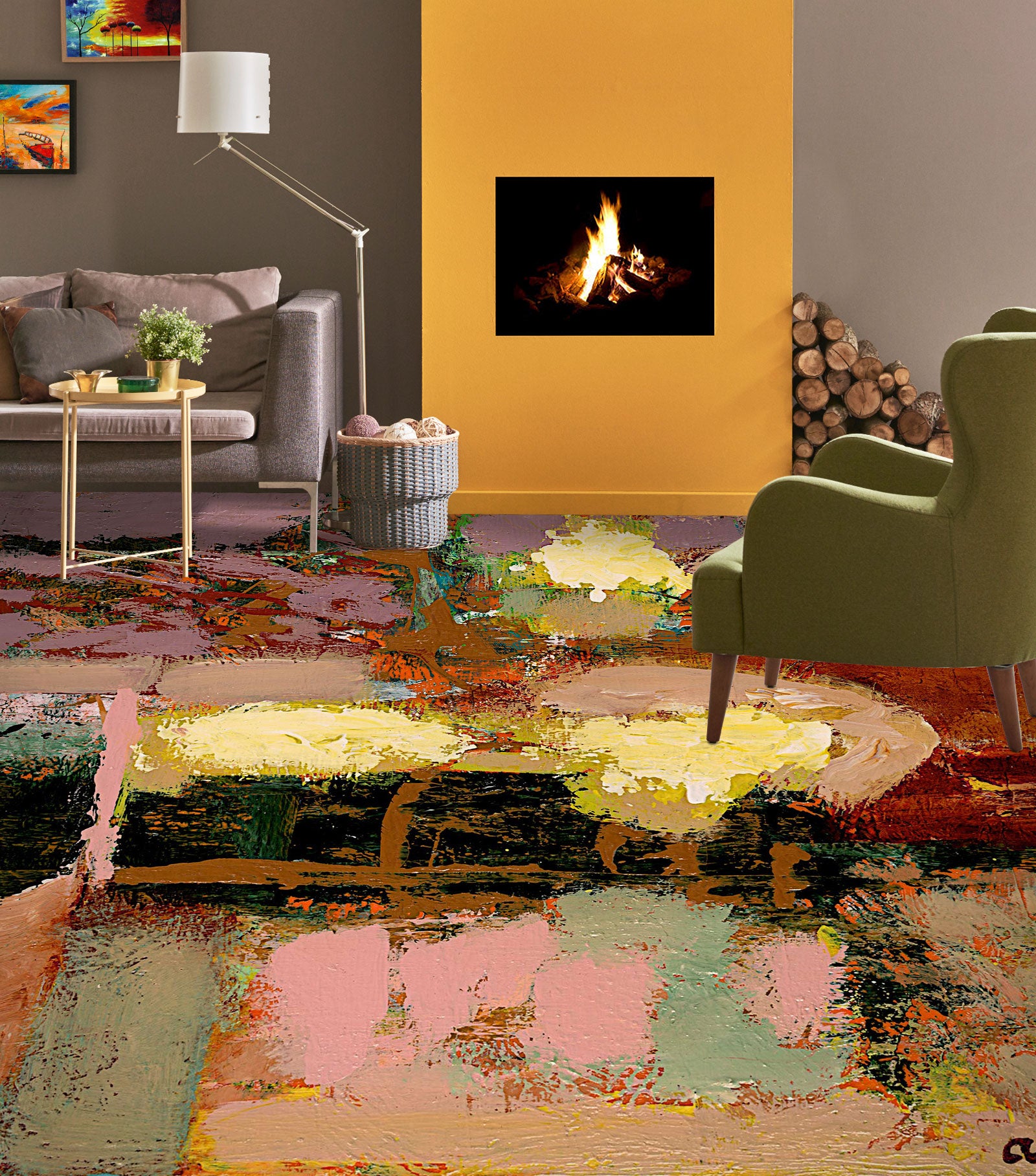 3D Pattern Painting 9516 Allan P. Friedlander Floor Mural  Wallpaper Murals Self-Adhesive Removable Print Epoxy