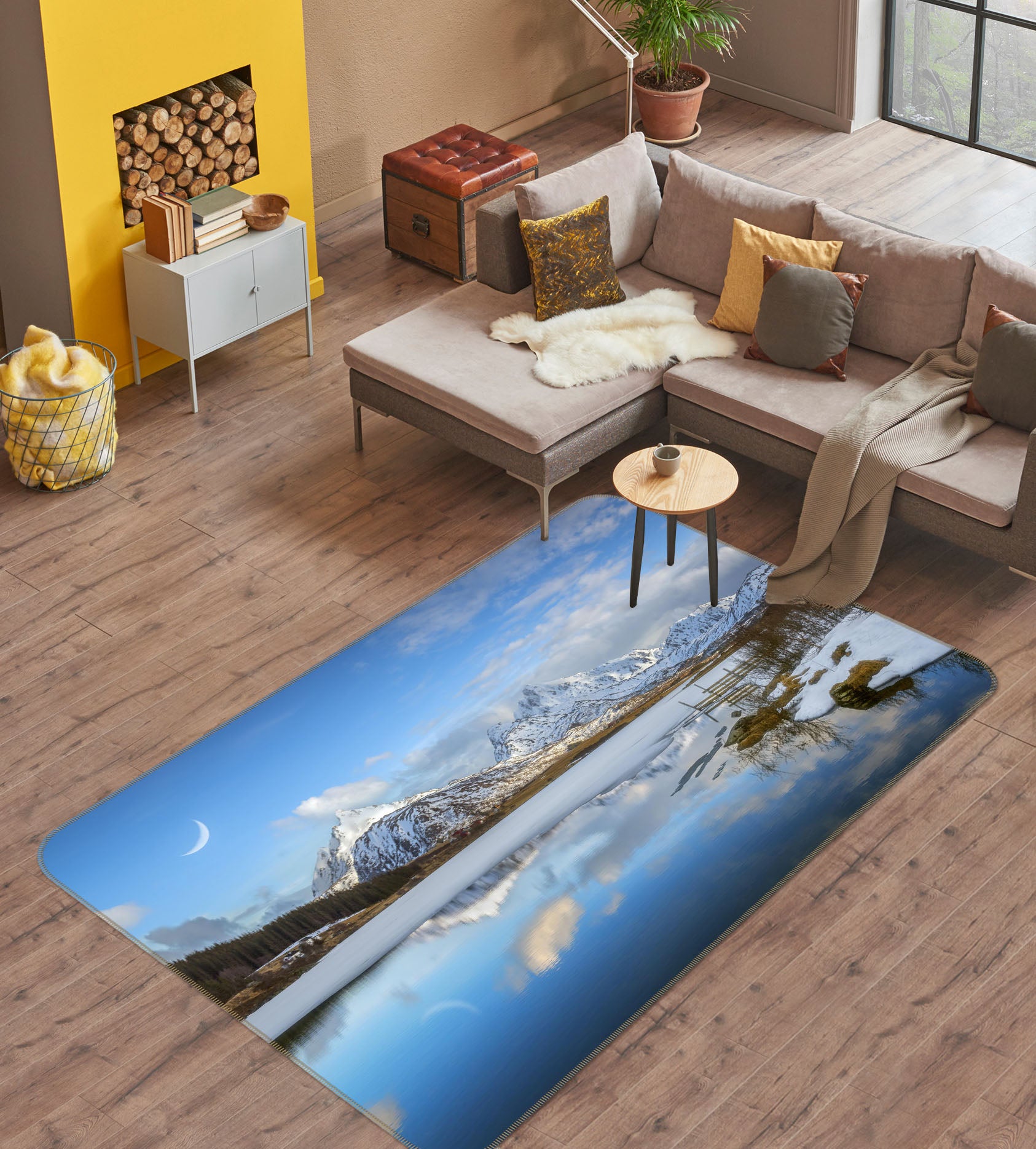 3D Sun Glacier 1129 Marco Carmassi Rug Non Slip Rug Mat