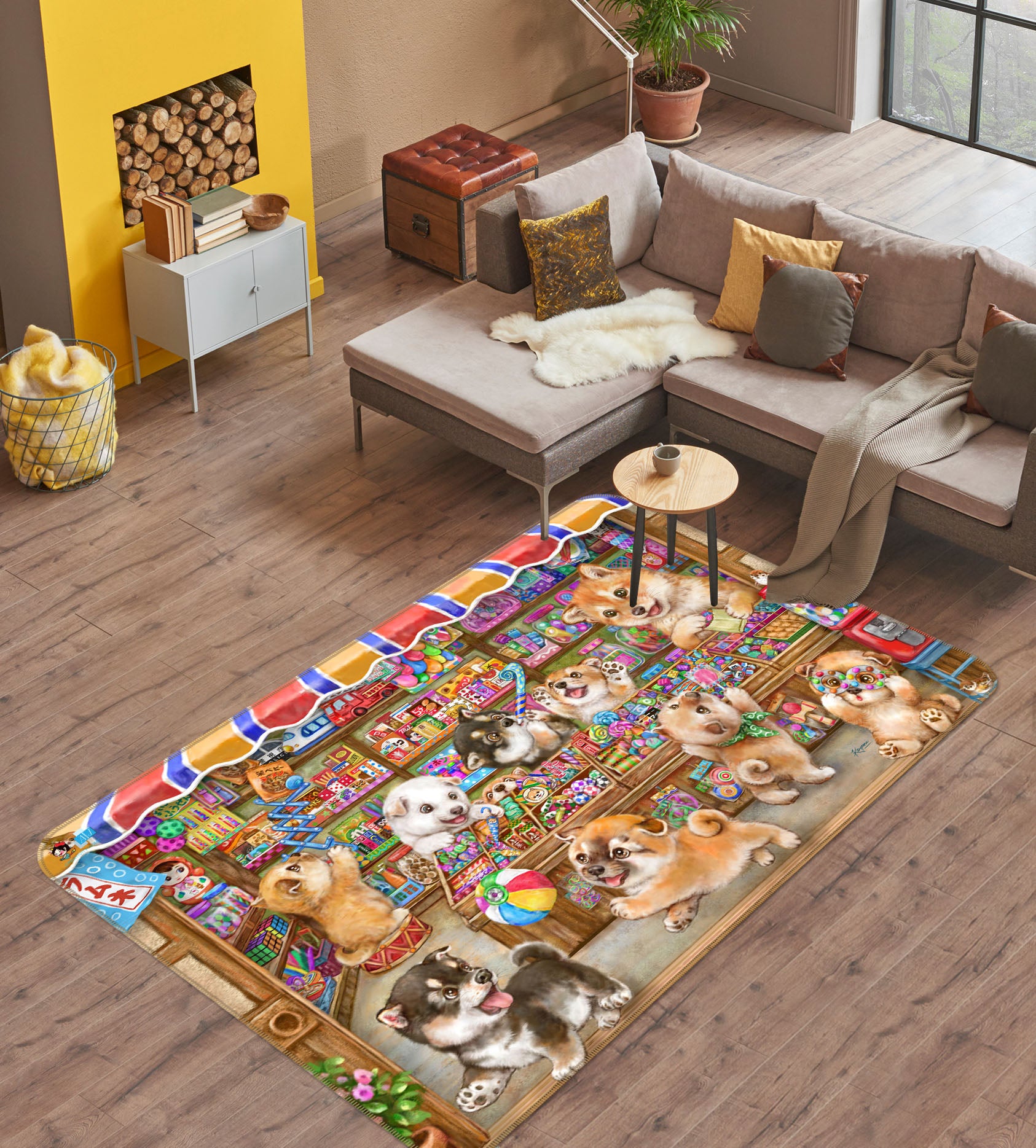 3D Candy House Dog 5747 Kayomi Harai Rug Non Slip Rug Mat