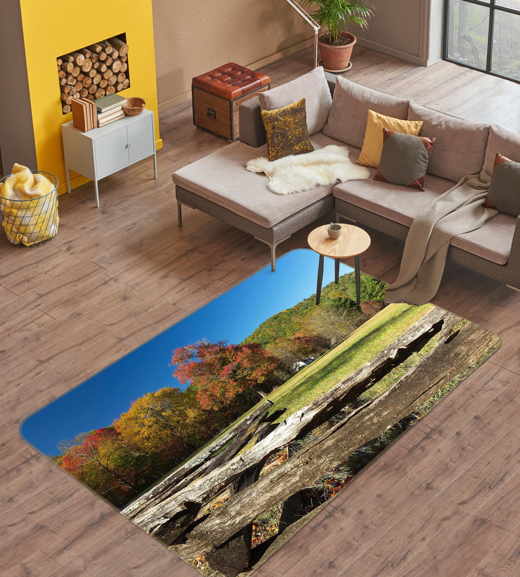 3D Forest Scenery 1123 Kathy Barefield Rug Non Slip Rug Mat