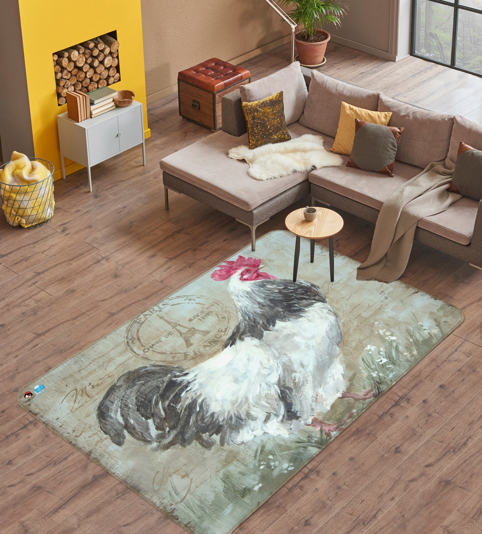 3D Chick 0154 Debi Coules Rug Non Slip Rug Mat