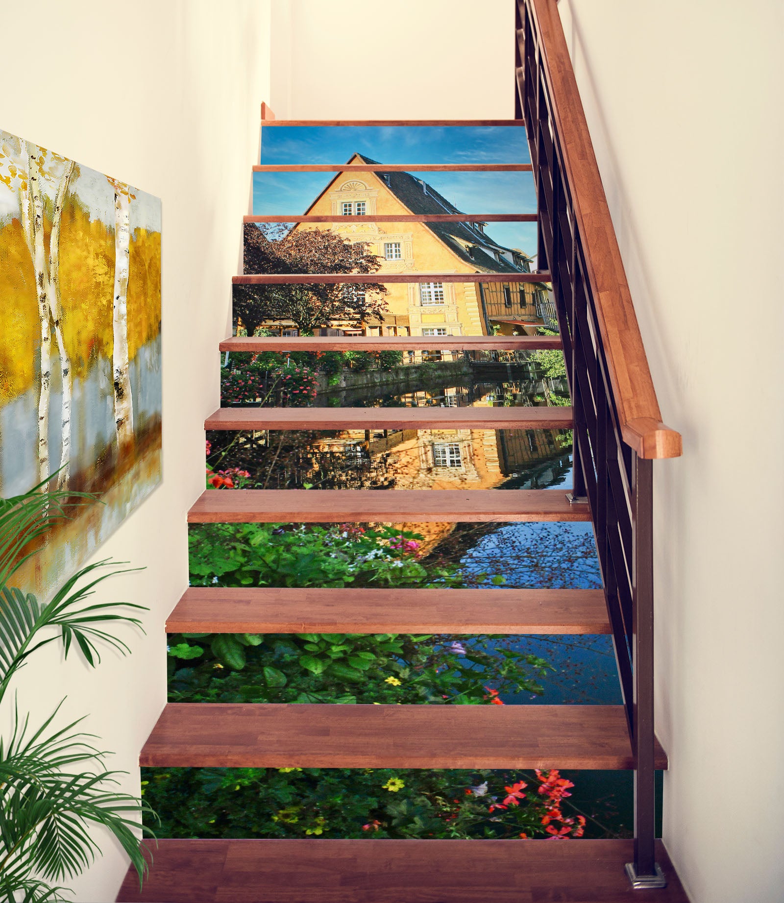 3D River House Grass 94117 Kathy Barefield Stair Risers