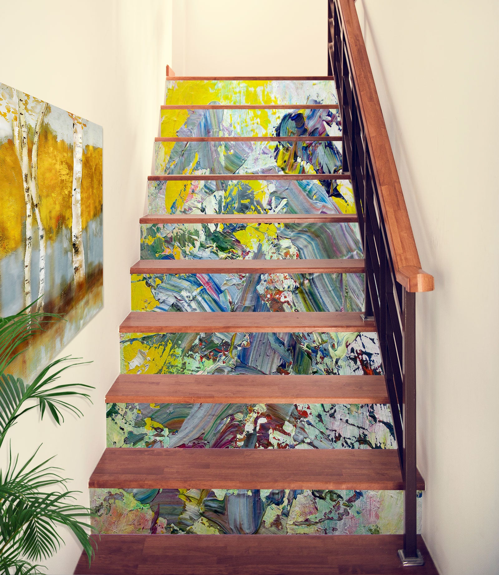 3D Oil Painting Pattern 9085 Allan P. Friedlander Stair Risers