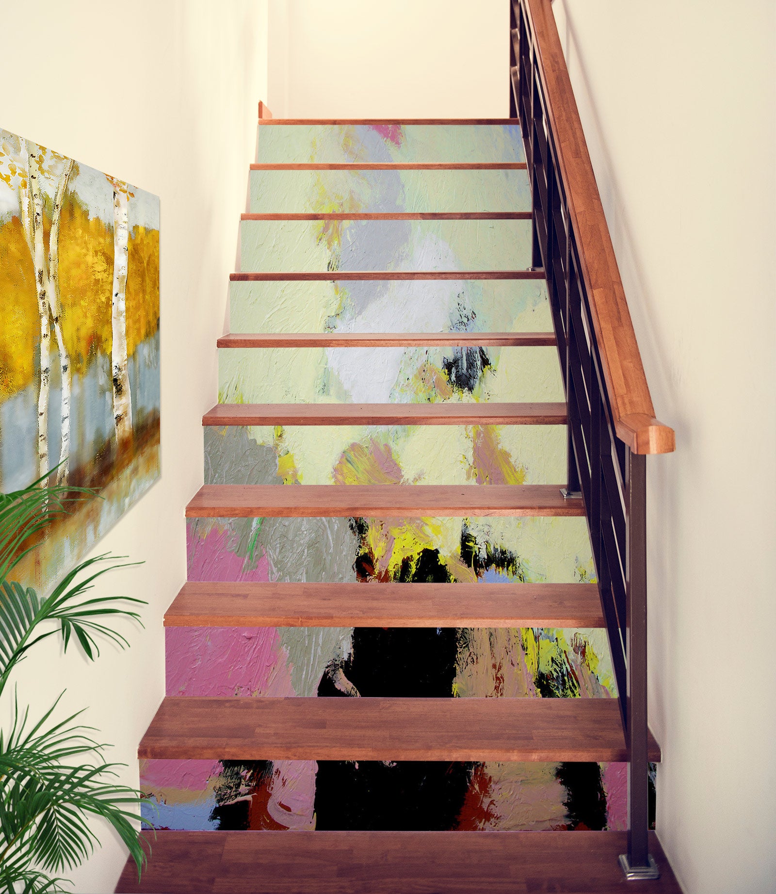 3D Oil Painting Pattern 9075 Allan P. Friedlander Stair Risers