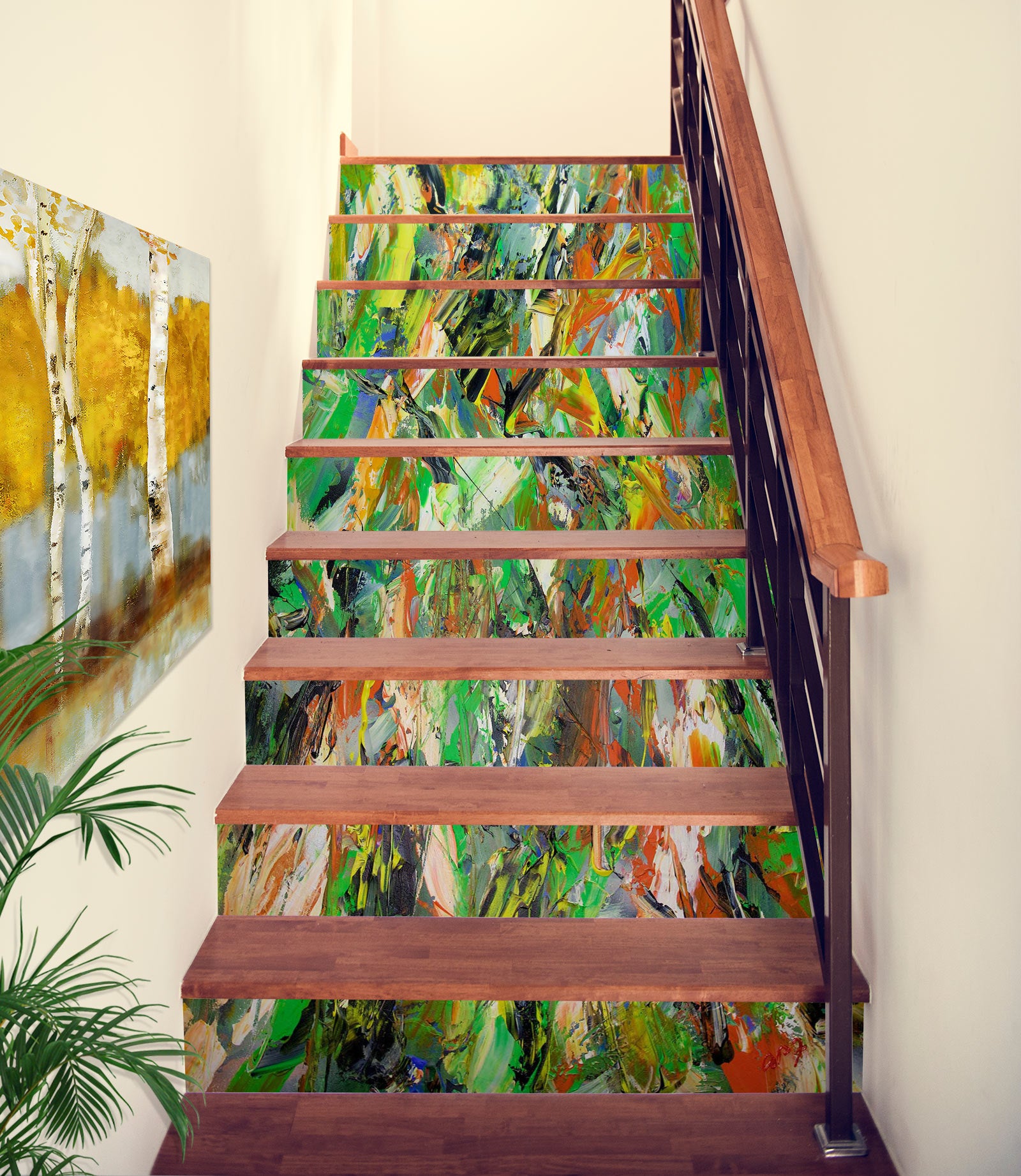 3D Oil Painting Texture 9093 Allan P. Friedlander Stair Risers