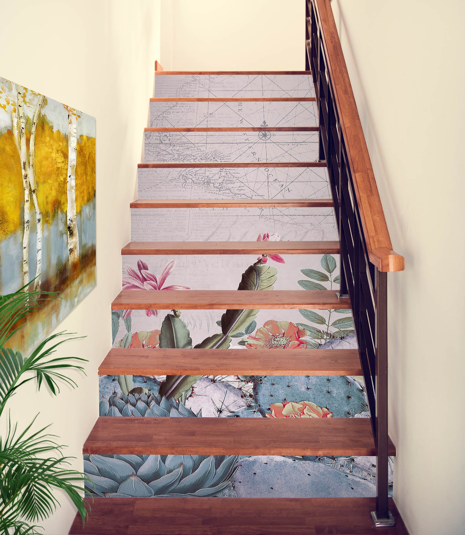 3D Cactus Bush 109197 Andrea Haase Stair Risers