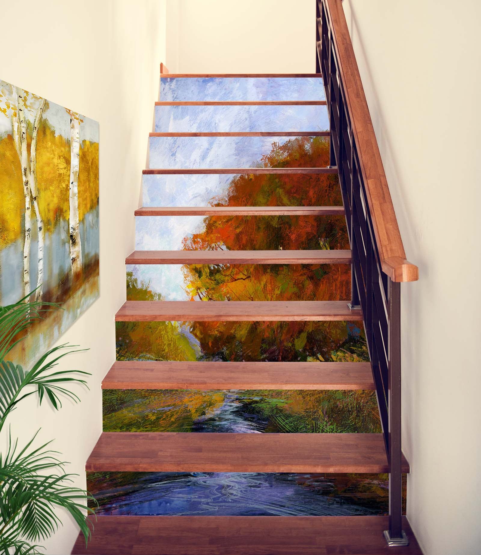 3D Trees River 104177 Michael Tienhaara Stair Risers