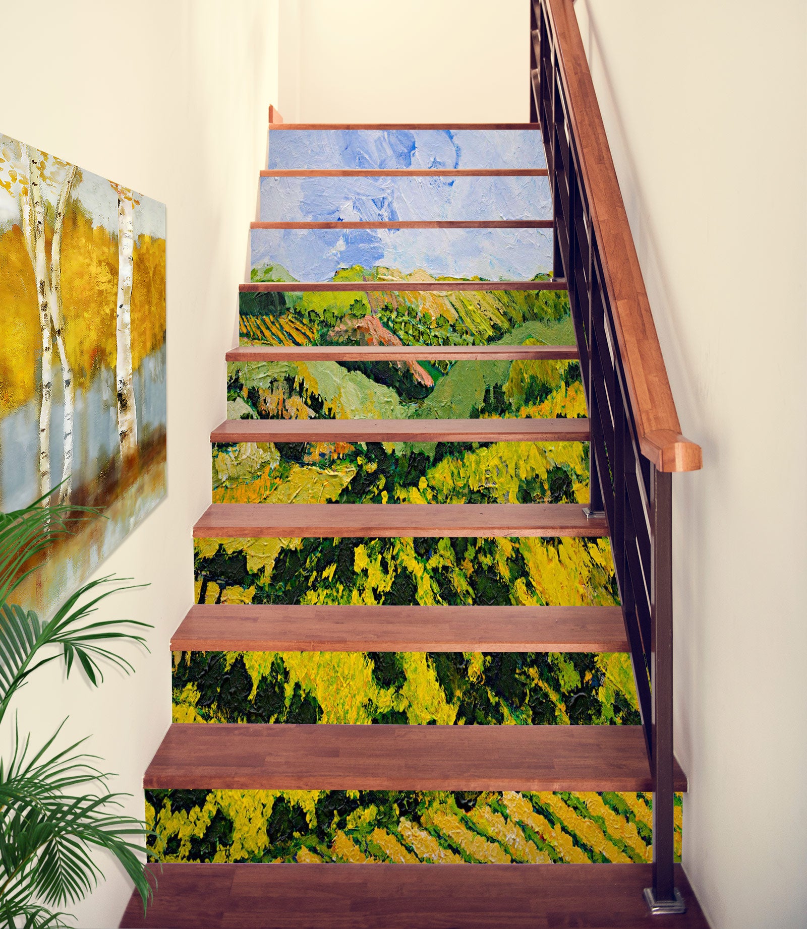 3D Field Hillside Green 9003 Allan P. Friedlander Stair Risers