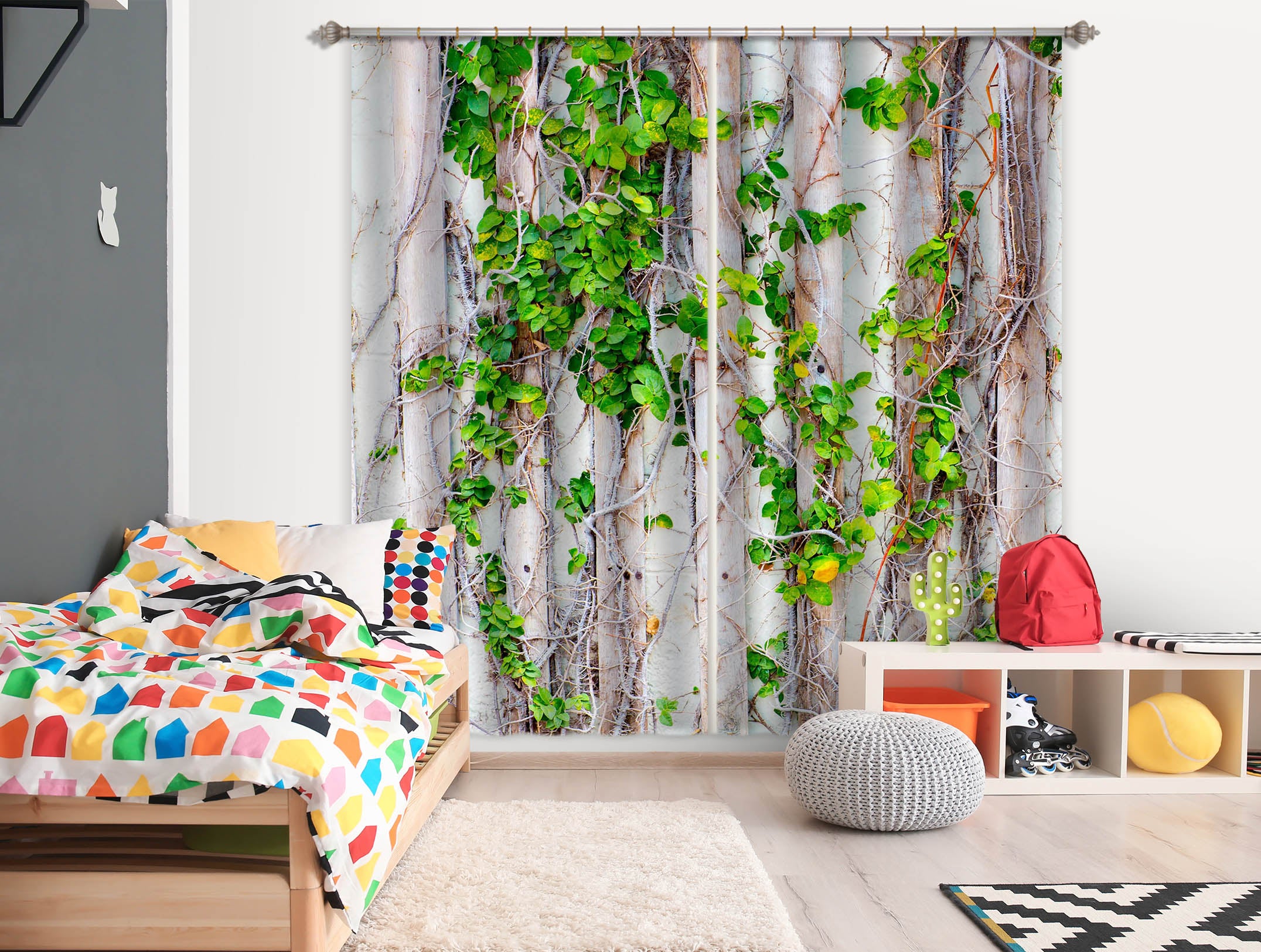 3D Creeper 717 Curtains Drapes