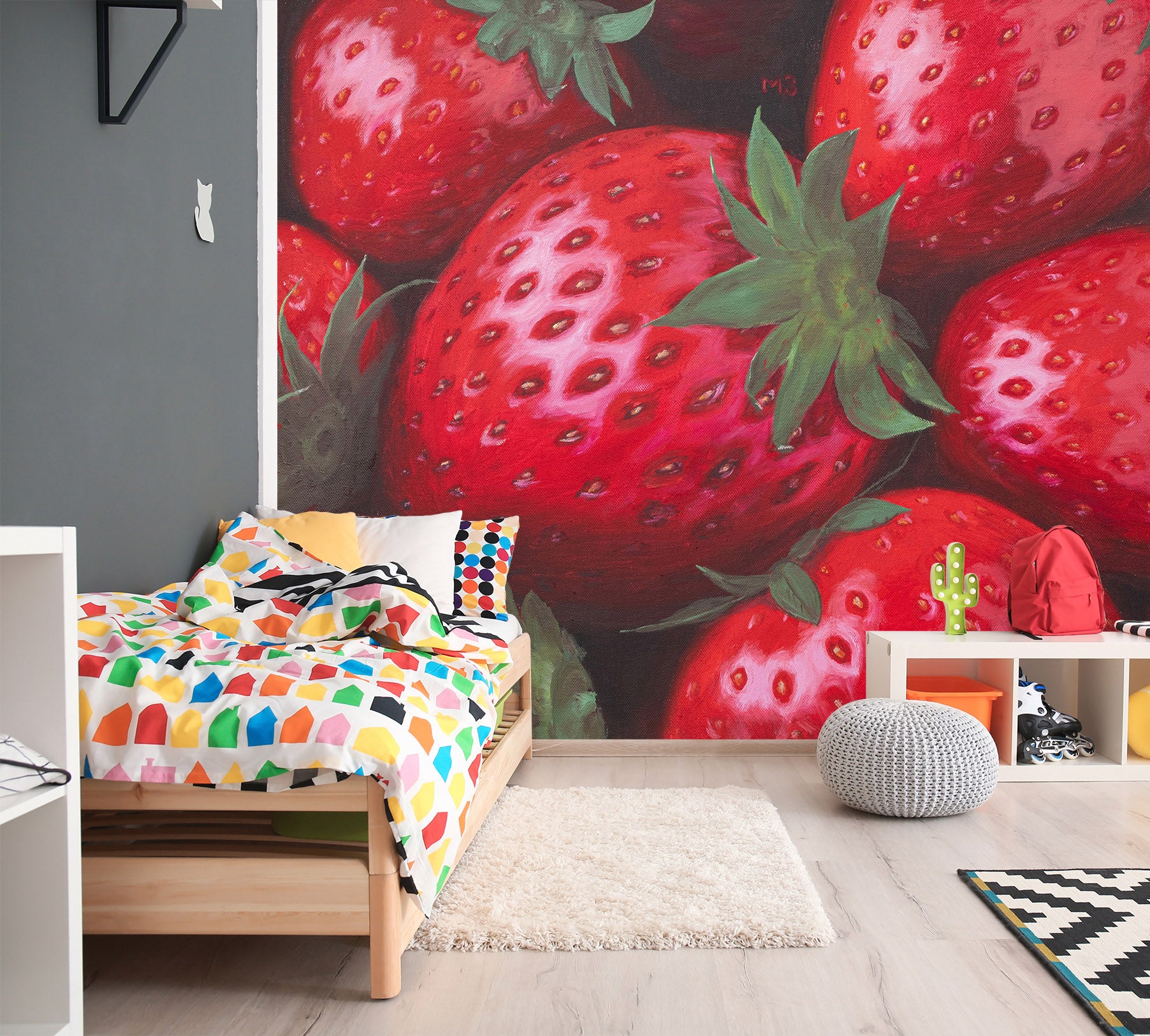 3D Strawberry 1854 Marina Zotova Wall Mural Wall Murals