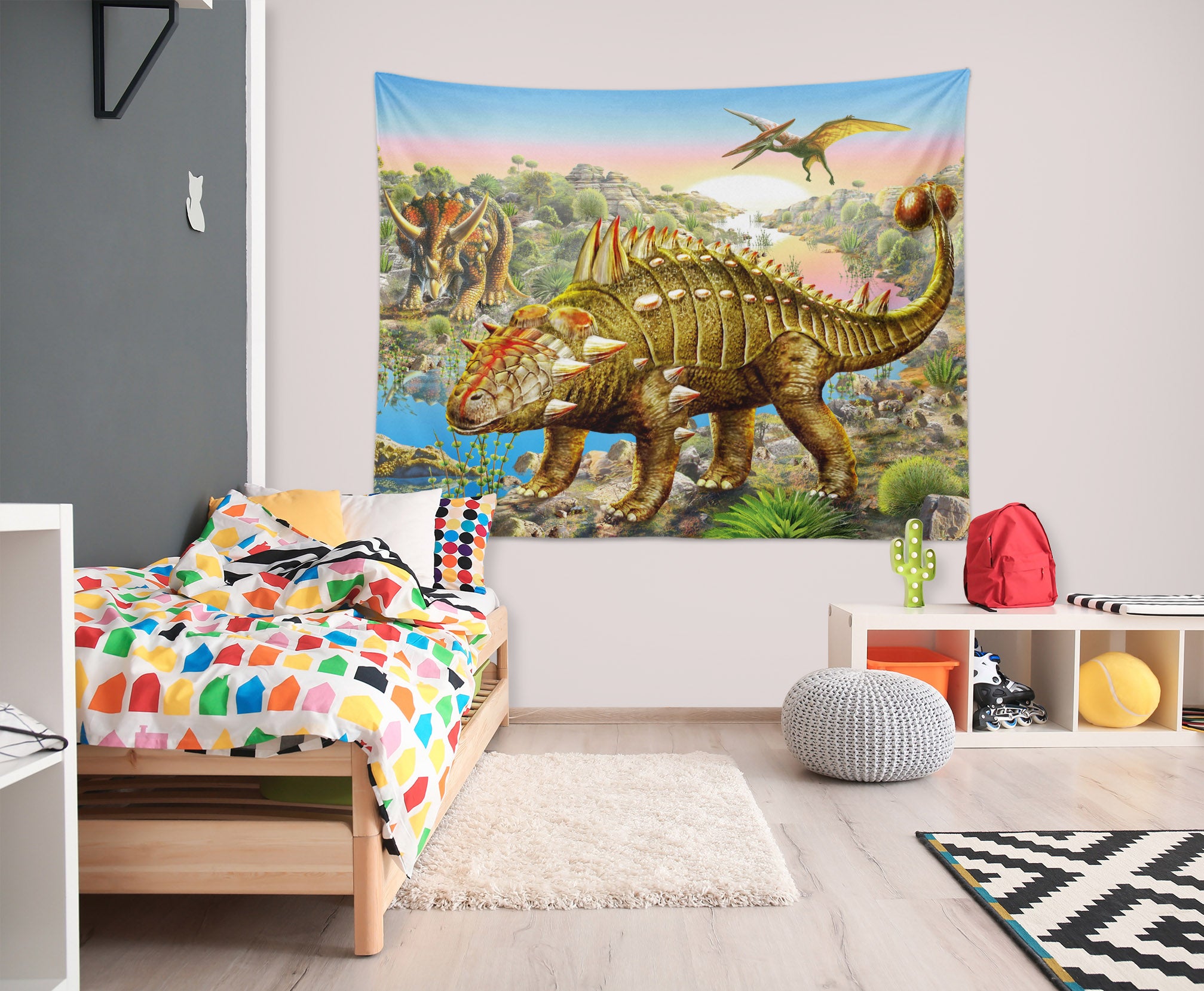 3D Dinosaur Spinosaurus 702 Adrian Chesterman Tapestry Hanging Cloth Hang