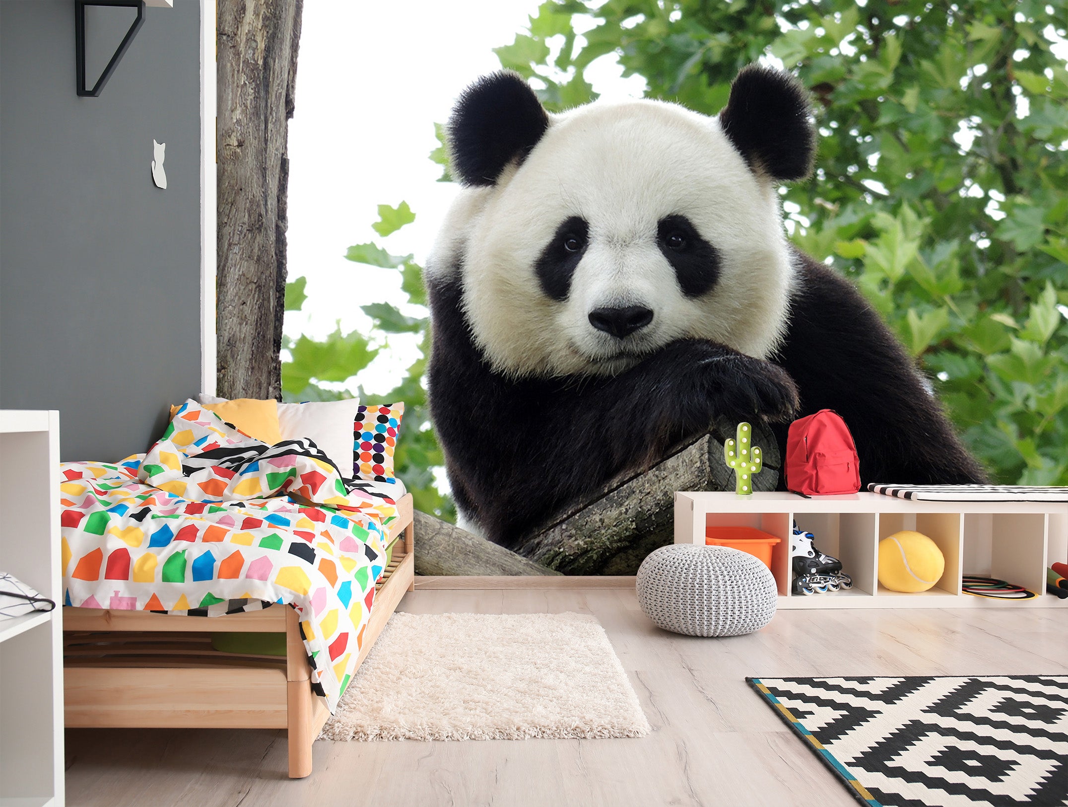 3D Panda Forest 342 Wall Murals