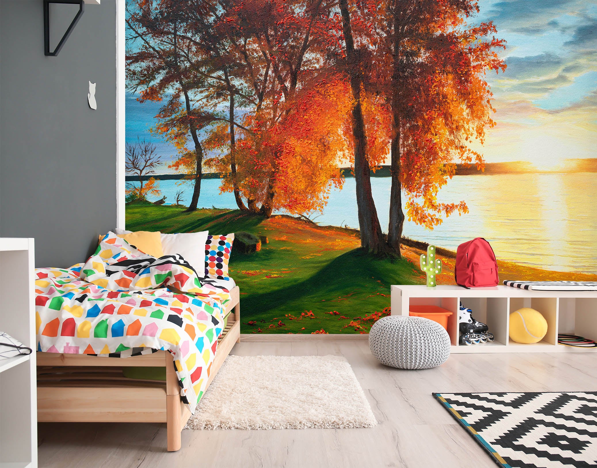 3D Lawn Tree 1843 Marina Zotova Wall Mural Wall Murals