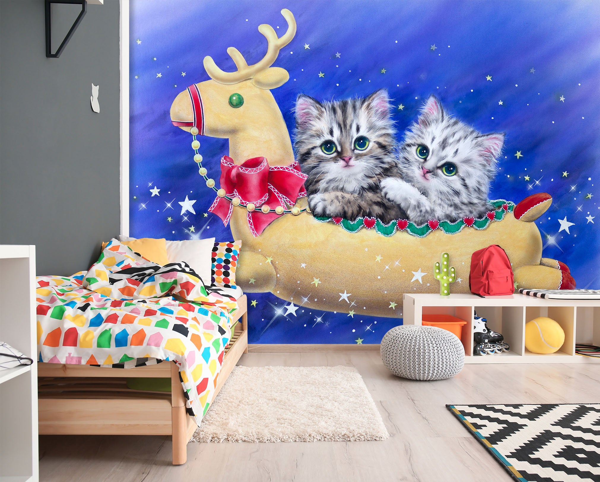 3D Trojan Cat 5541 Kayomi Harai Wall Mural Wall Murals