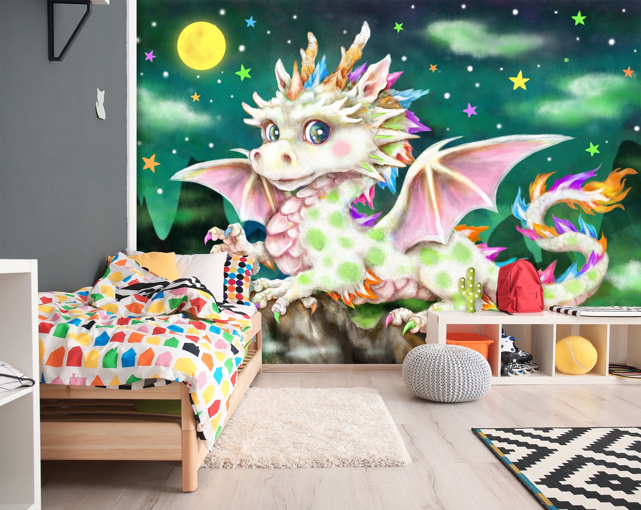 3D Cartoon Dragon 5526 Kayomi Harai Wall Mural Wall Murals