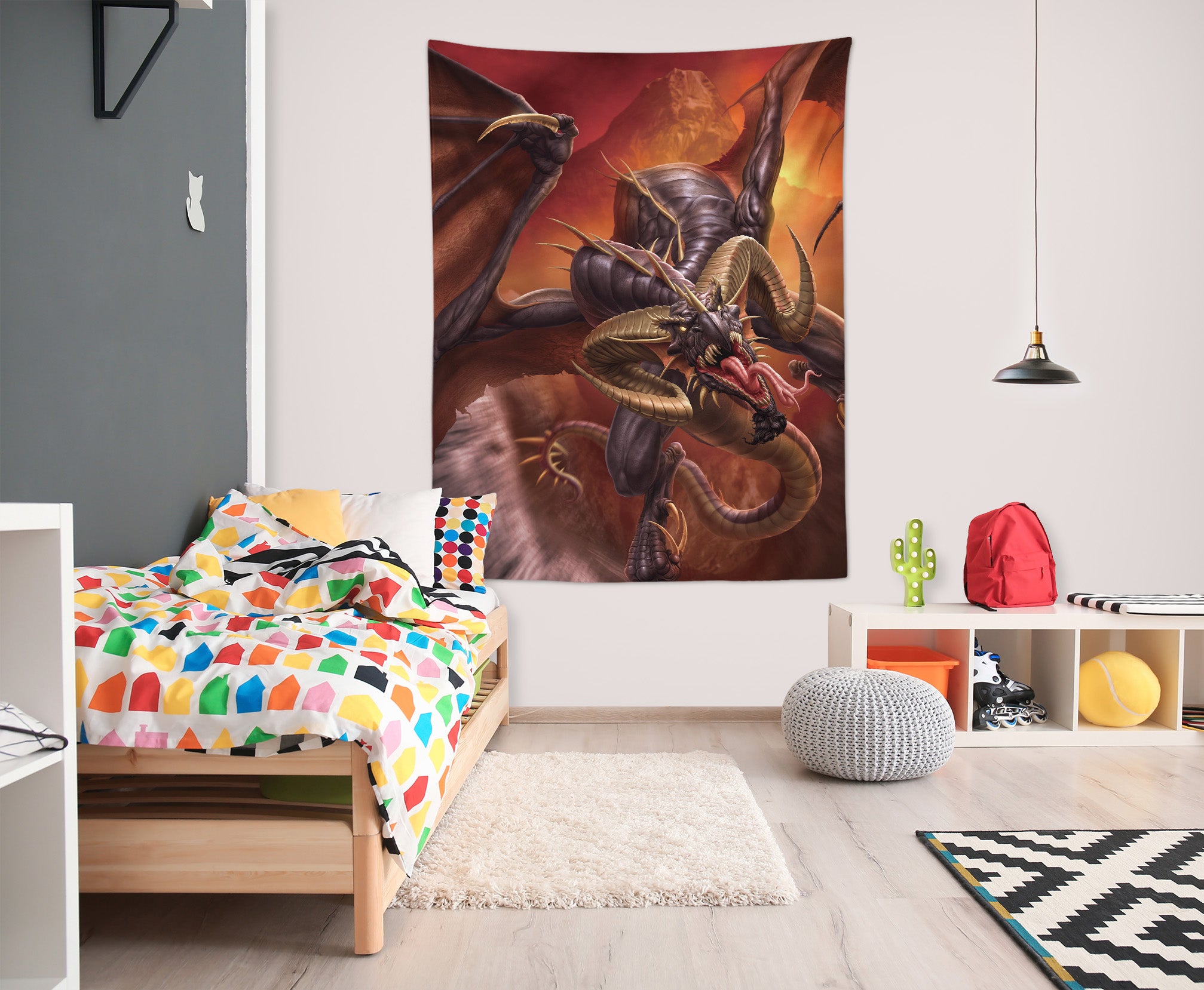 3D Dragon 121159 Tom Wood Tapestry Hanging Cloth Hang