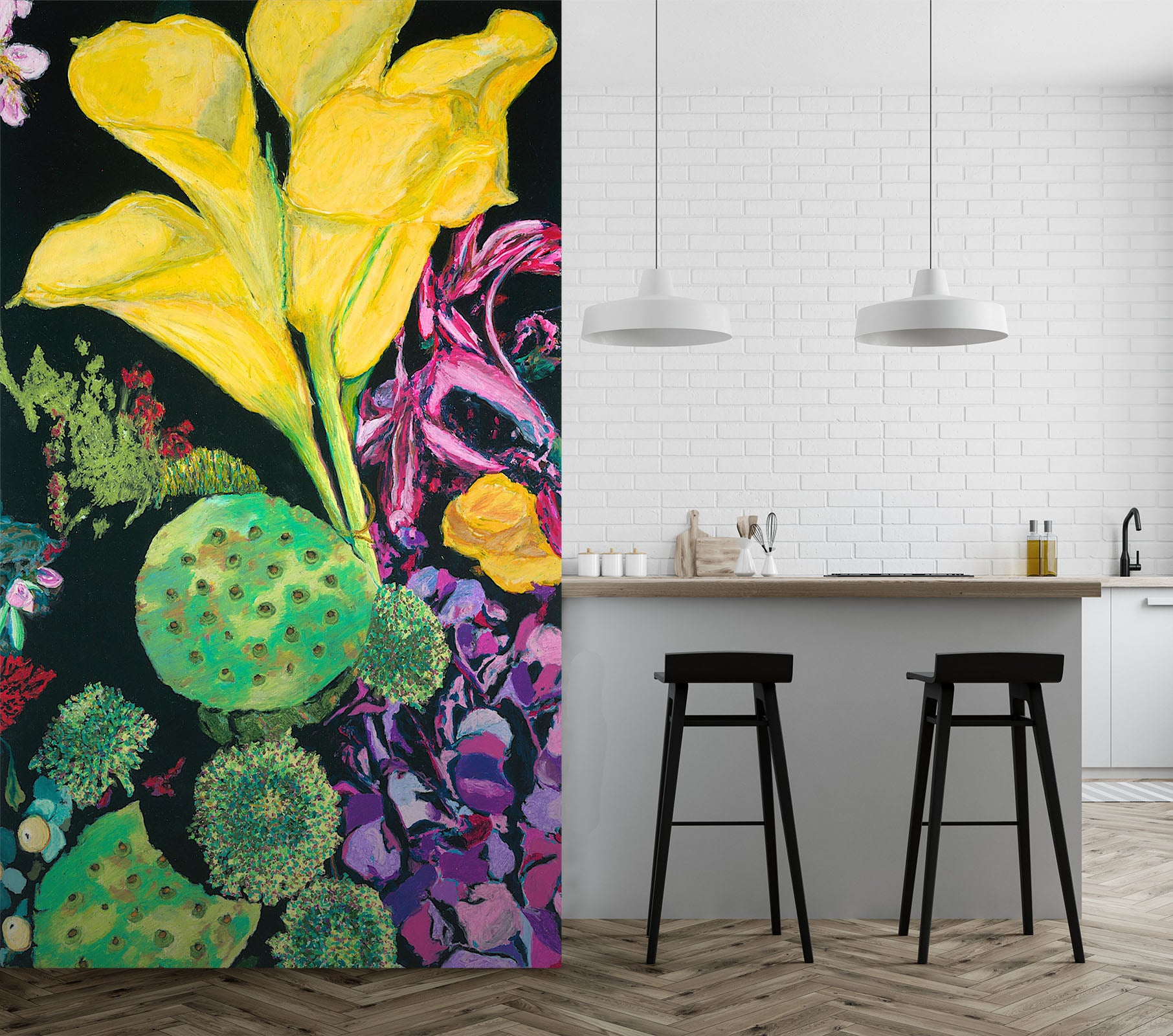 3D Yellow Cala 1403 Allan P. Friedlander Wall Mural Wall Murals