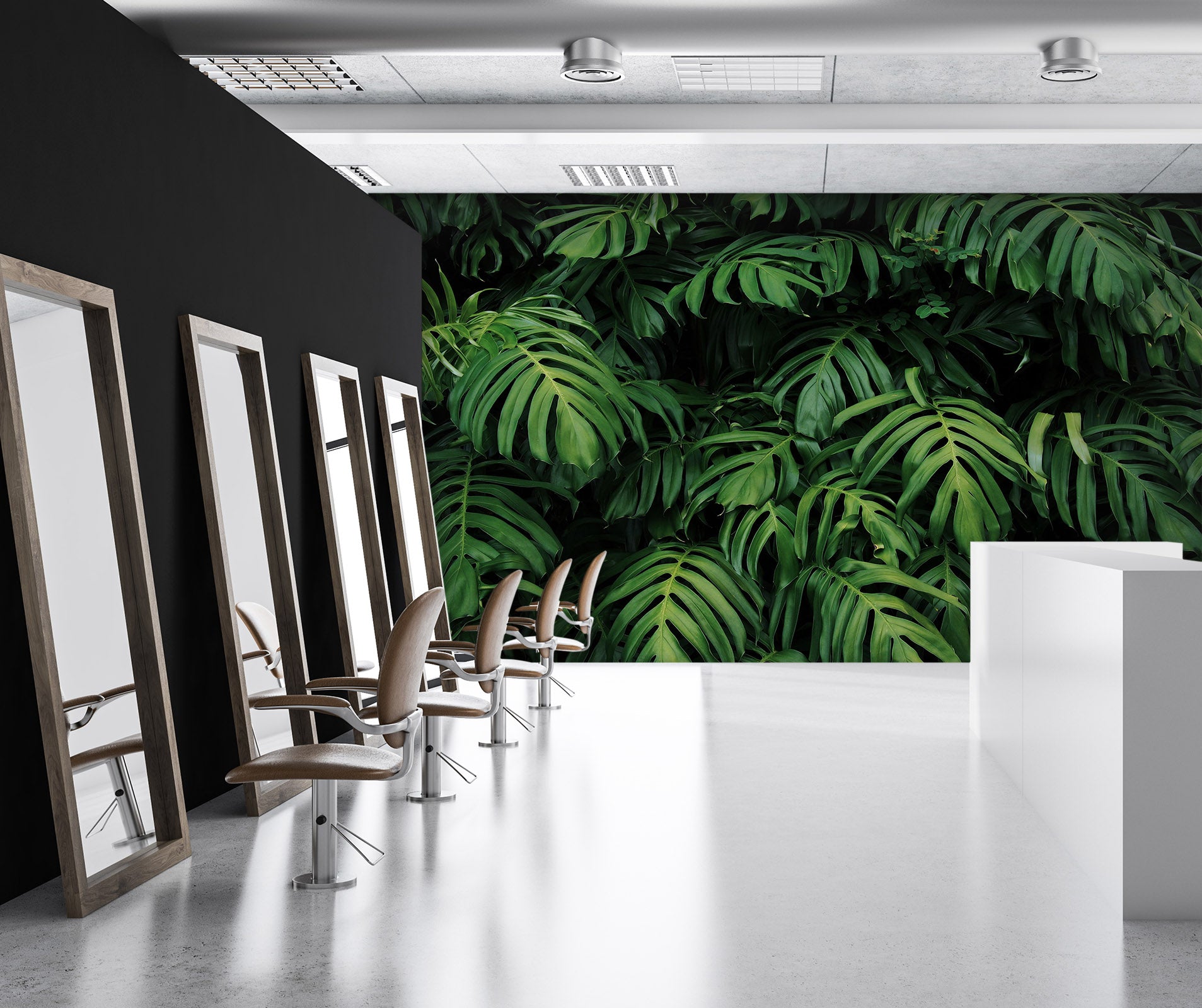 3D Jungle Leaves 395 Wall Murals