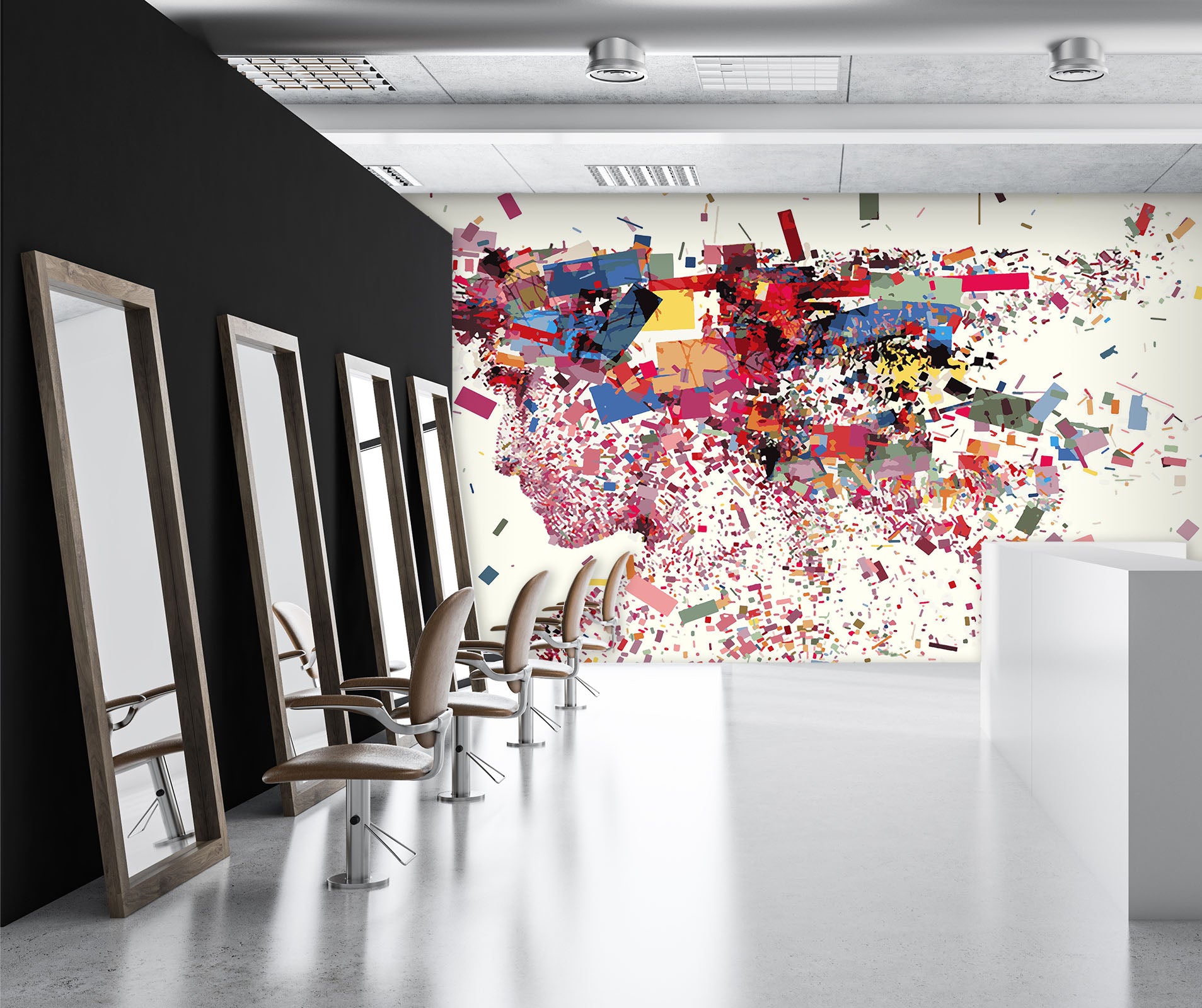 3D Woman Color Film 074 Wall Murals