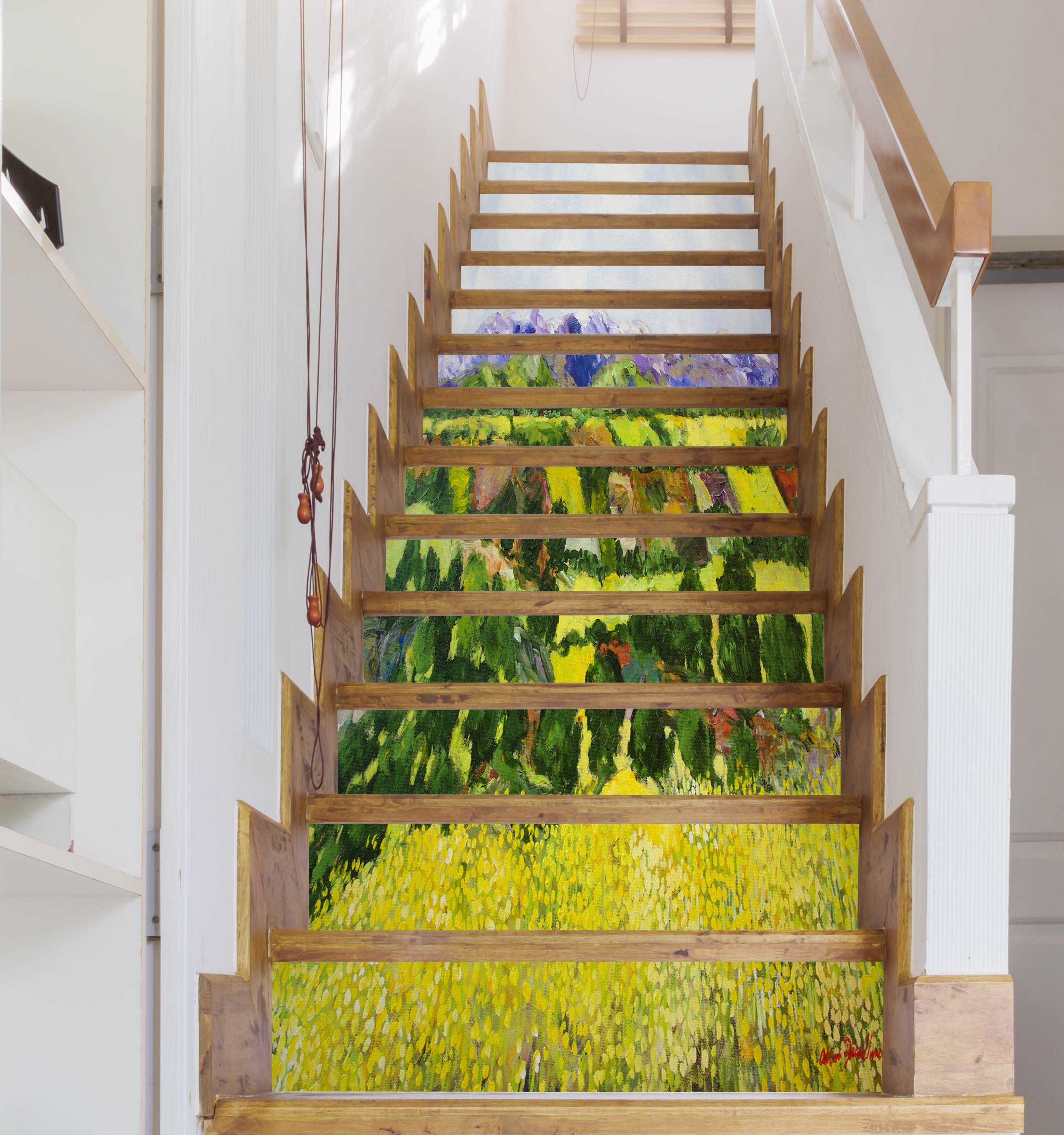 3D Yellow Field Trees 9034 Allan P. Friedlander Stair Risers