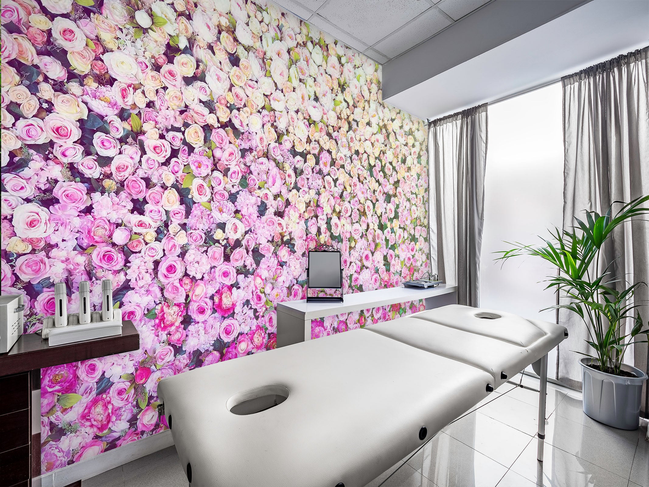 3D Pink Garden 379 Wall Murals