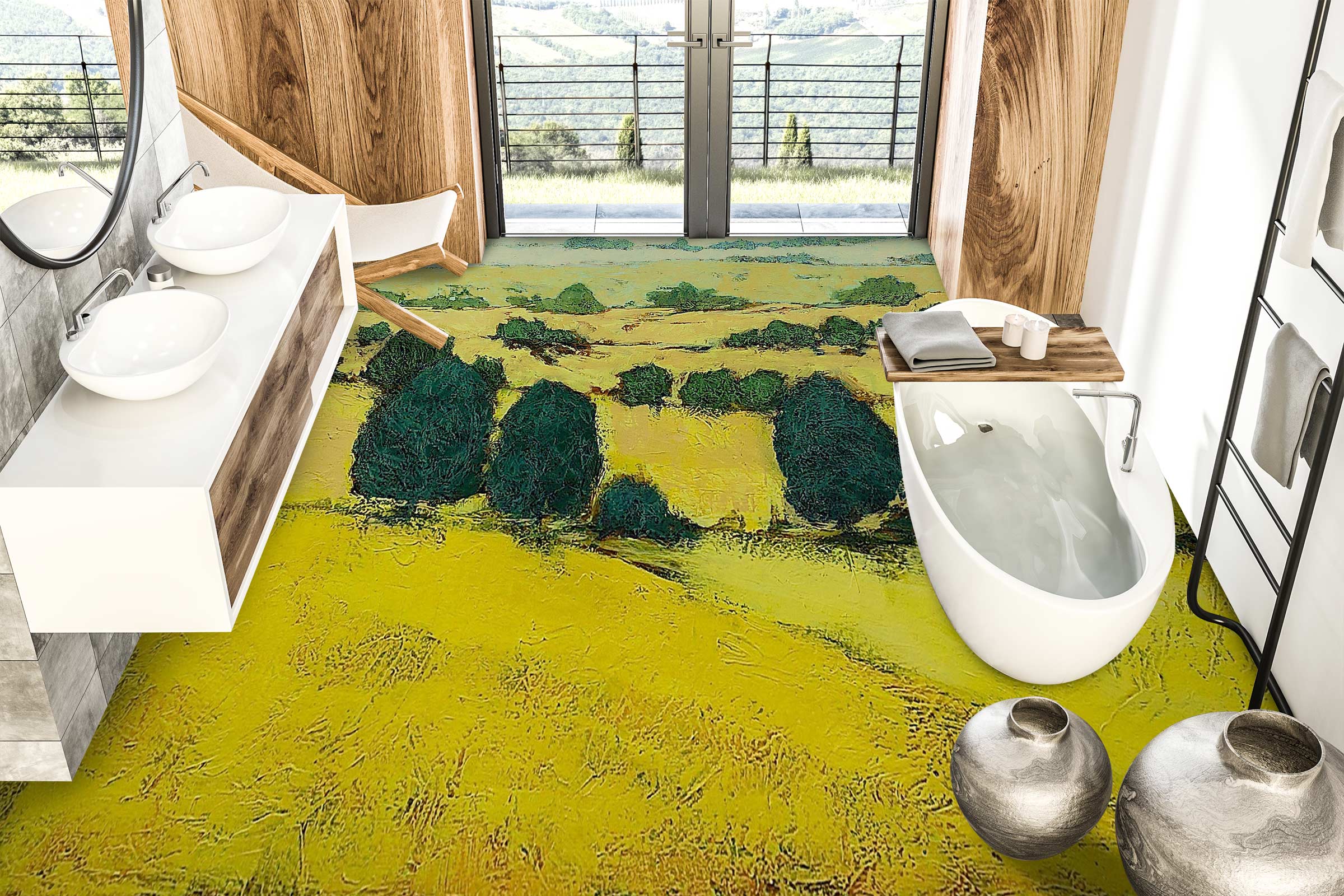 3D Grass Trees 9512 Allan P. Friedlander Floor Mural  Wallpaper Murals Self-Adhesive Removable Print Epoxy