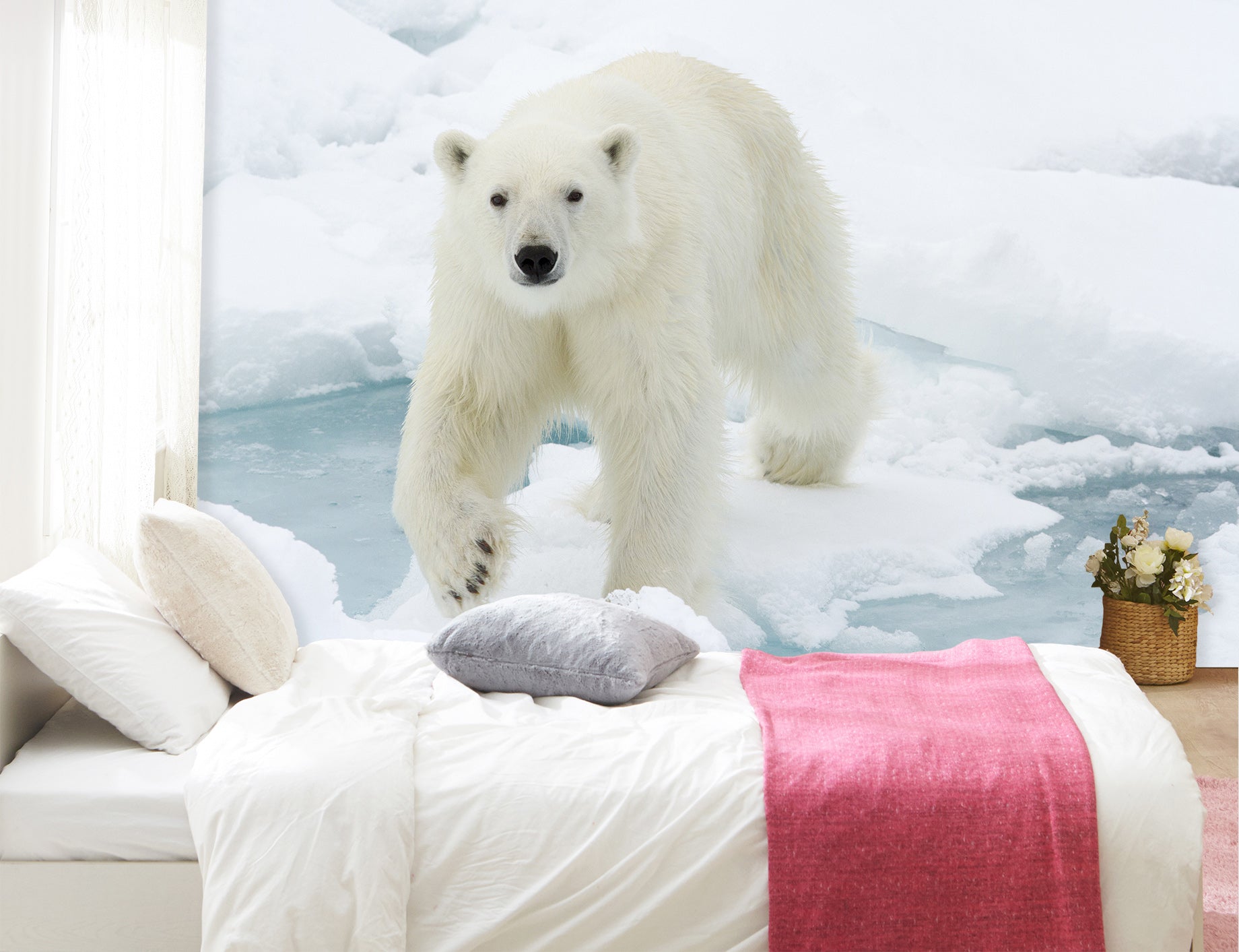 3D Polar Bear 121 Wall Murals