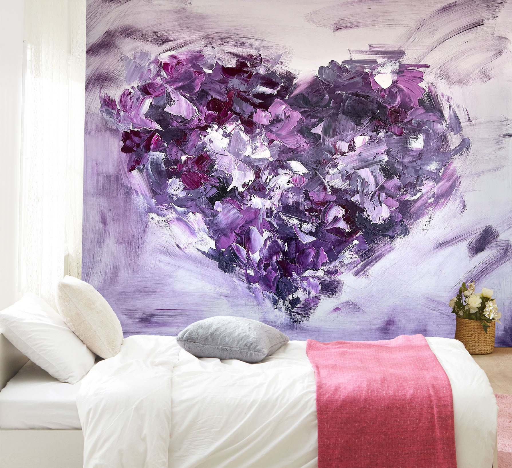 3D Purple Love 2617 Skromova Marina Wall Mural Wall Murals