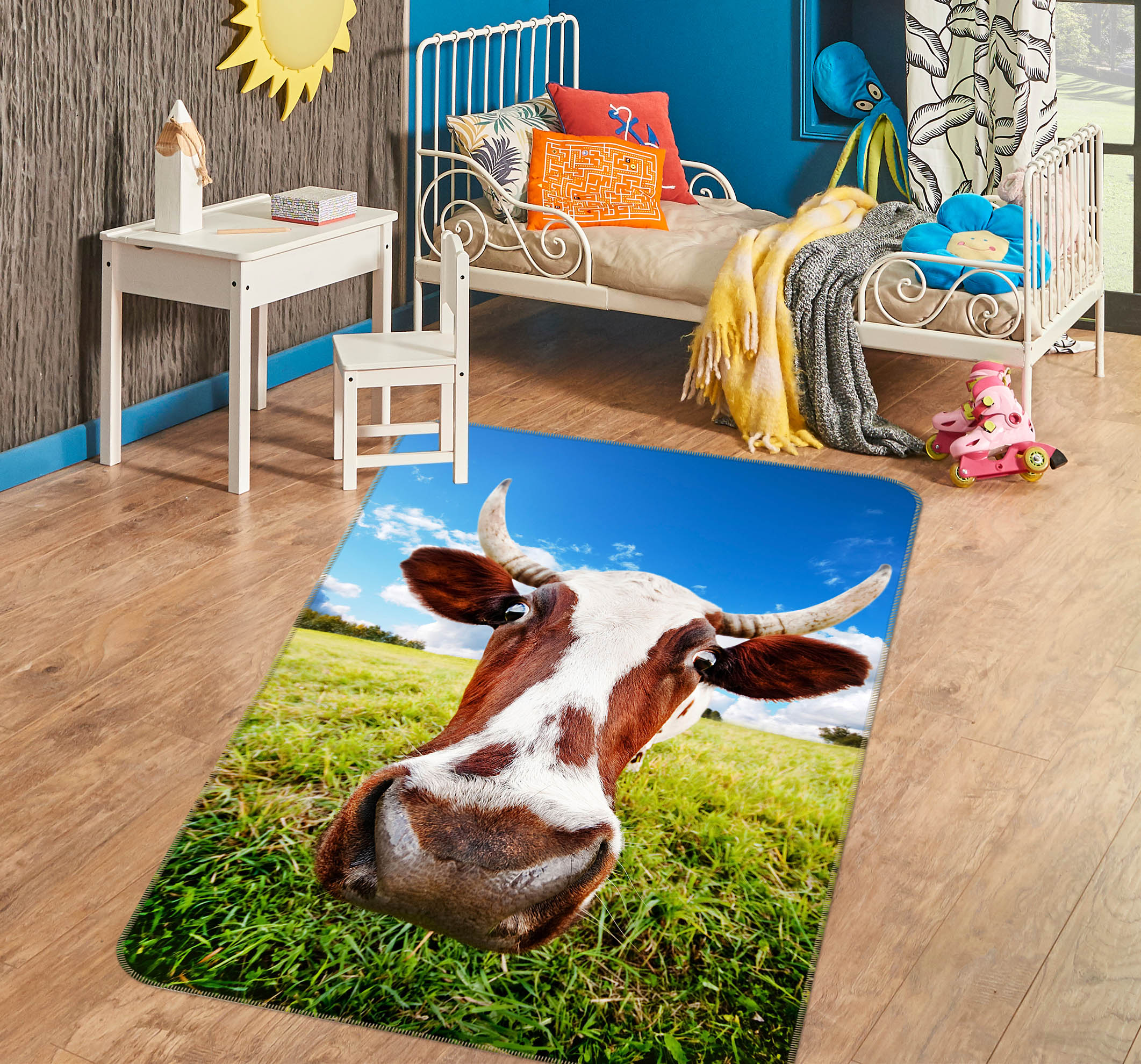 3D Niutou Farm 209 Animal Non Slip Rug Mat