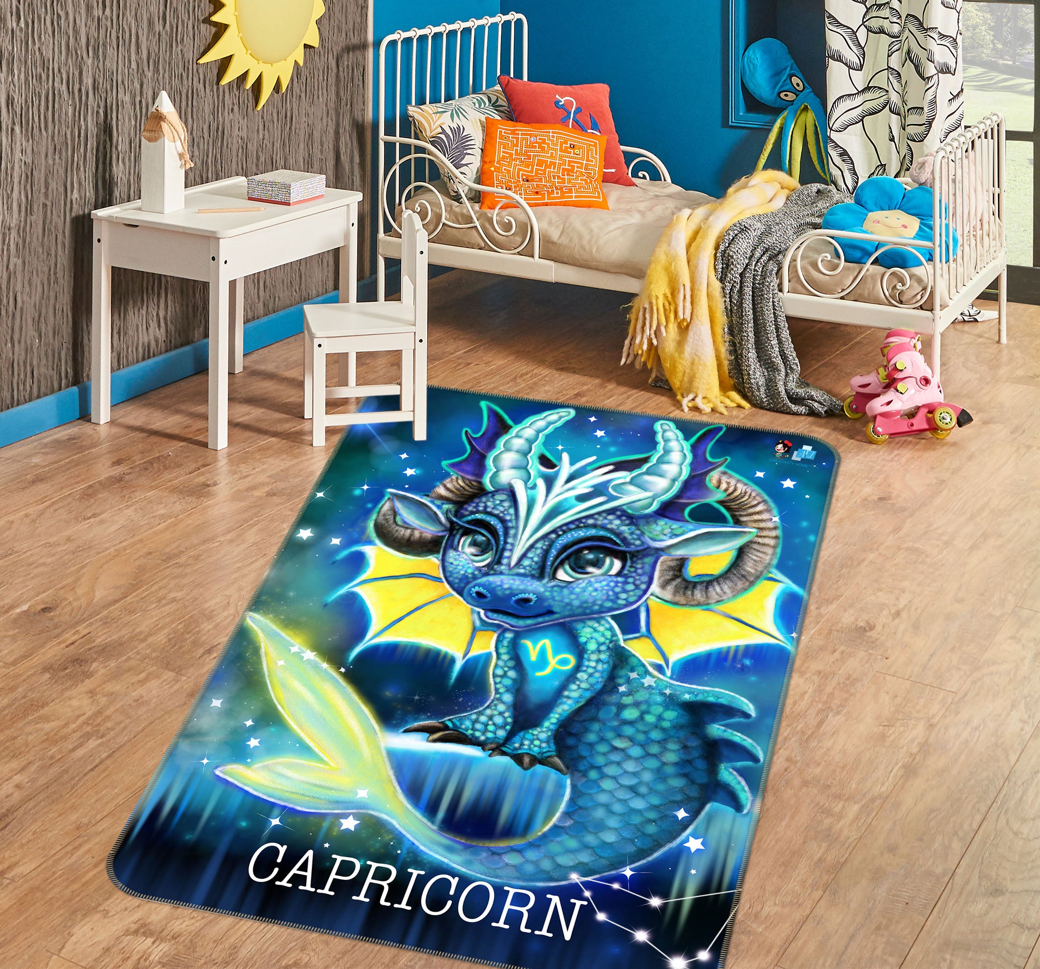 3D Constellation Capricornus 8530 Sheena Pike Rug Non Slip Rug Mat