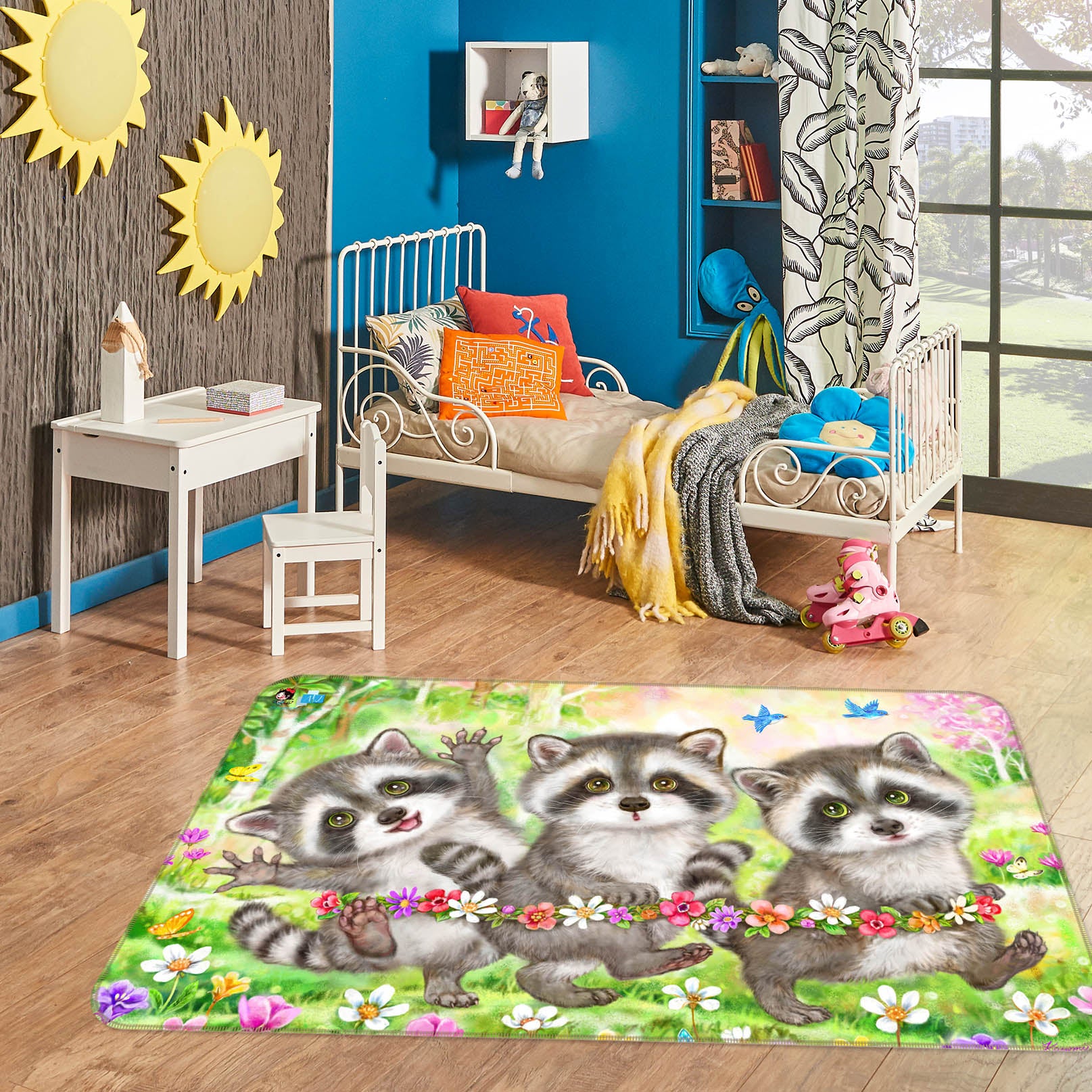 3D Cute Husky 5640 Kayomi Harai Rug Non Slip Rug Mat