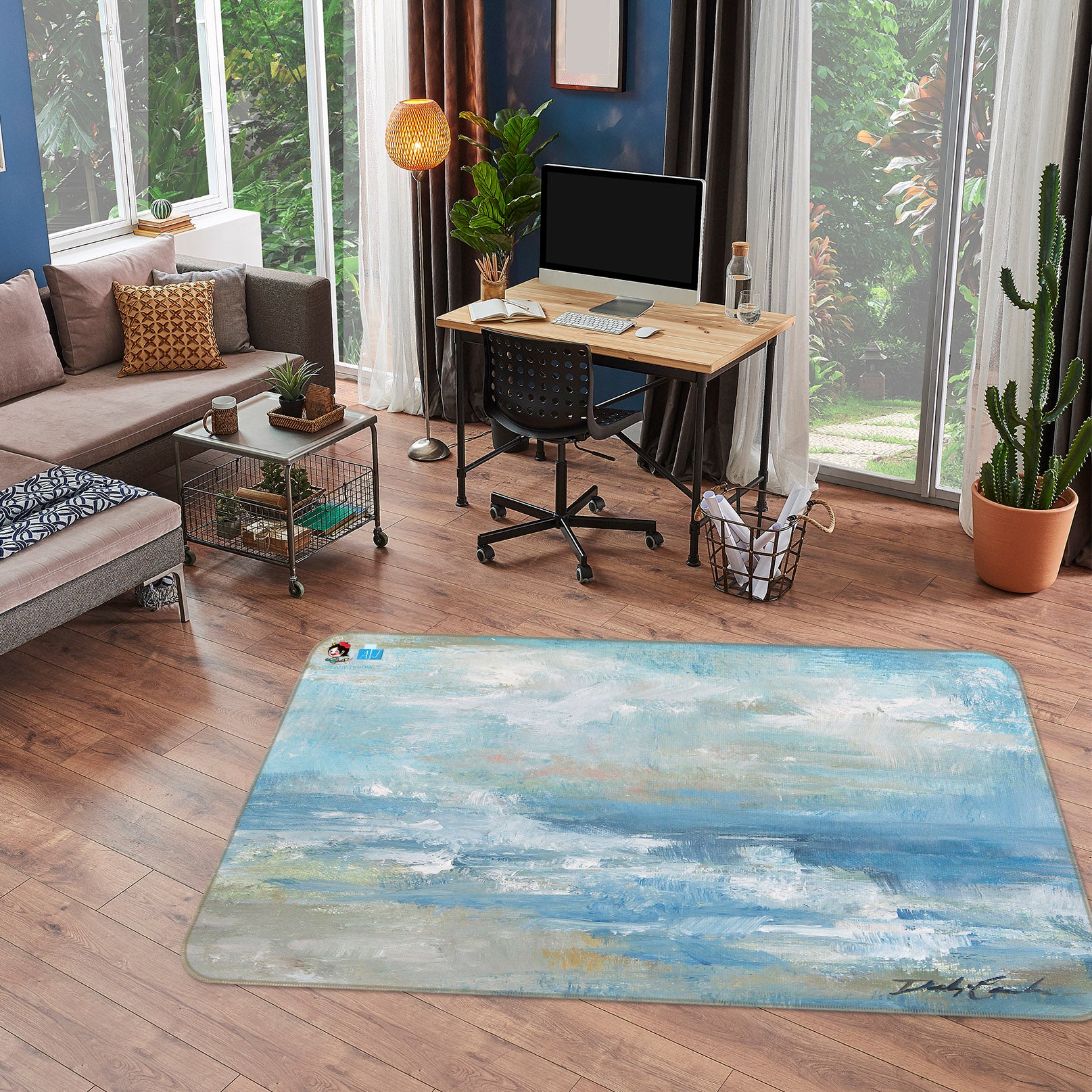 3D Ocean 0164 Debi Coules Rug Non Slip Rug Mat