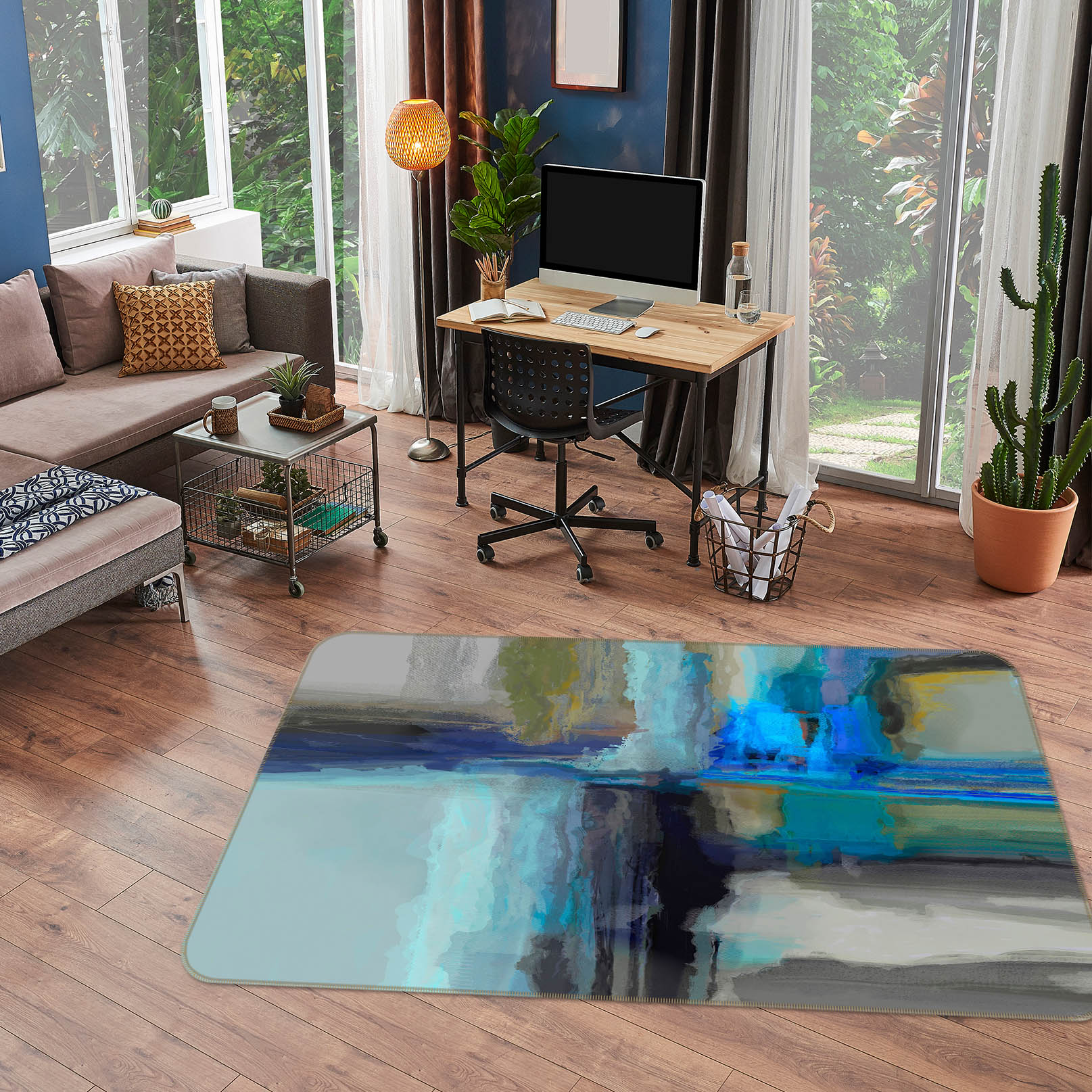 3D Undersea Channel 1008 Michael Tienhaara Rug Non Slip Rug Mat