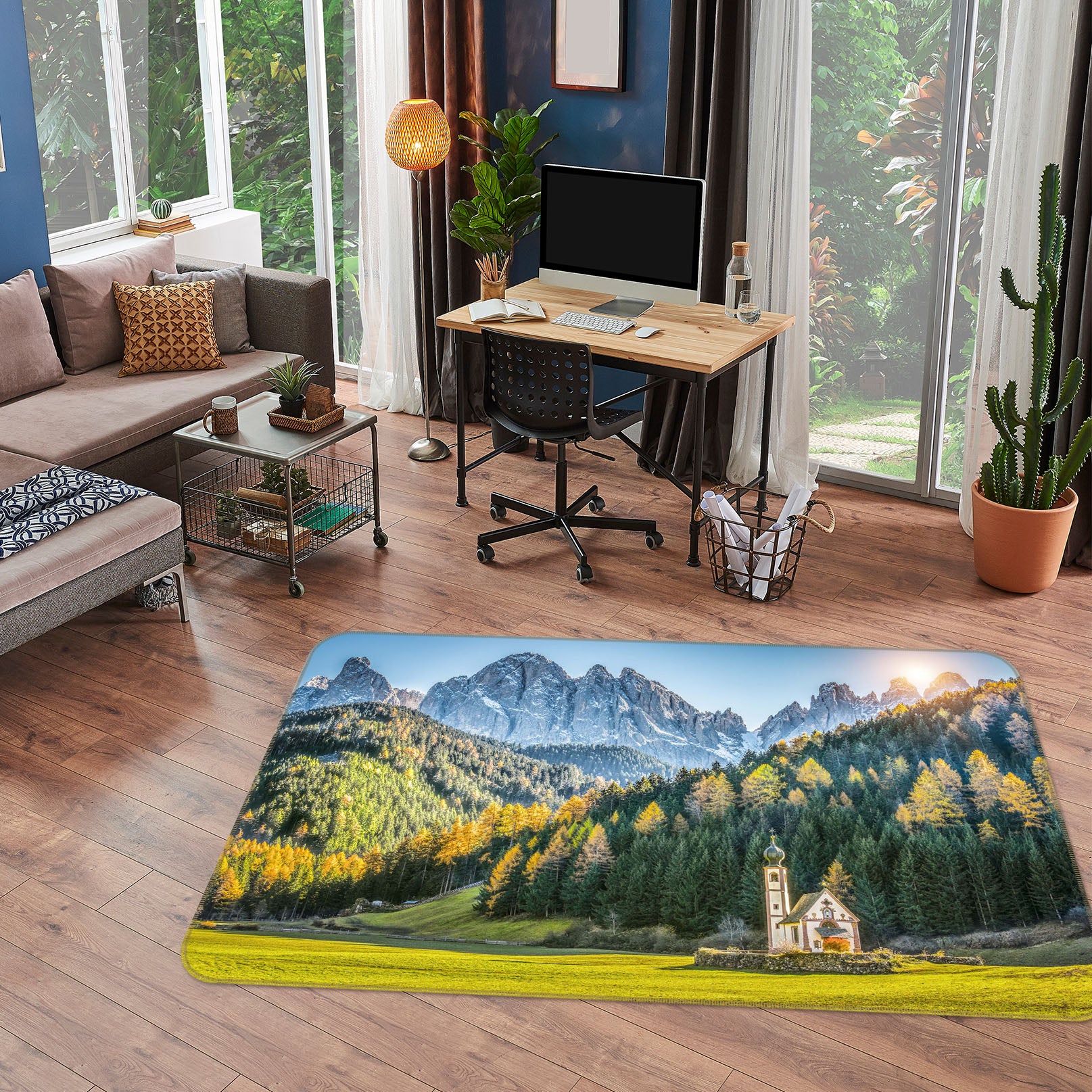 3D Sunny Forest 1138 Marco Carmassi Rug Non Slip Rug Mat