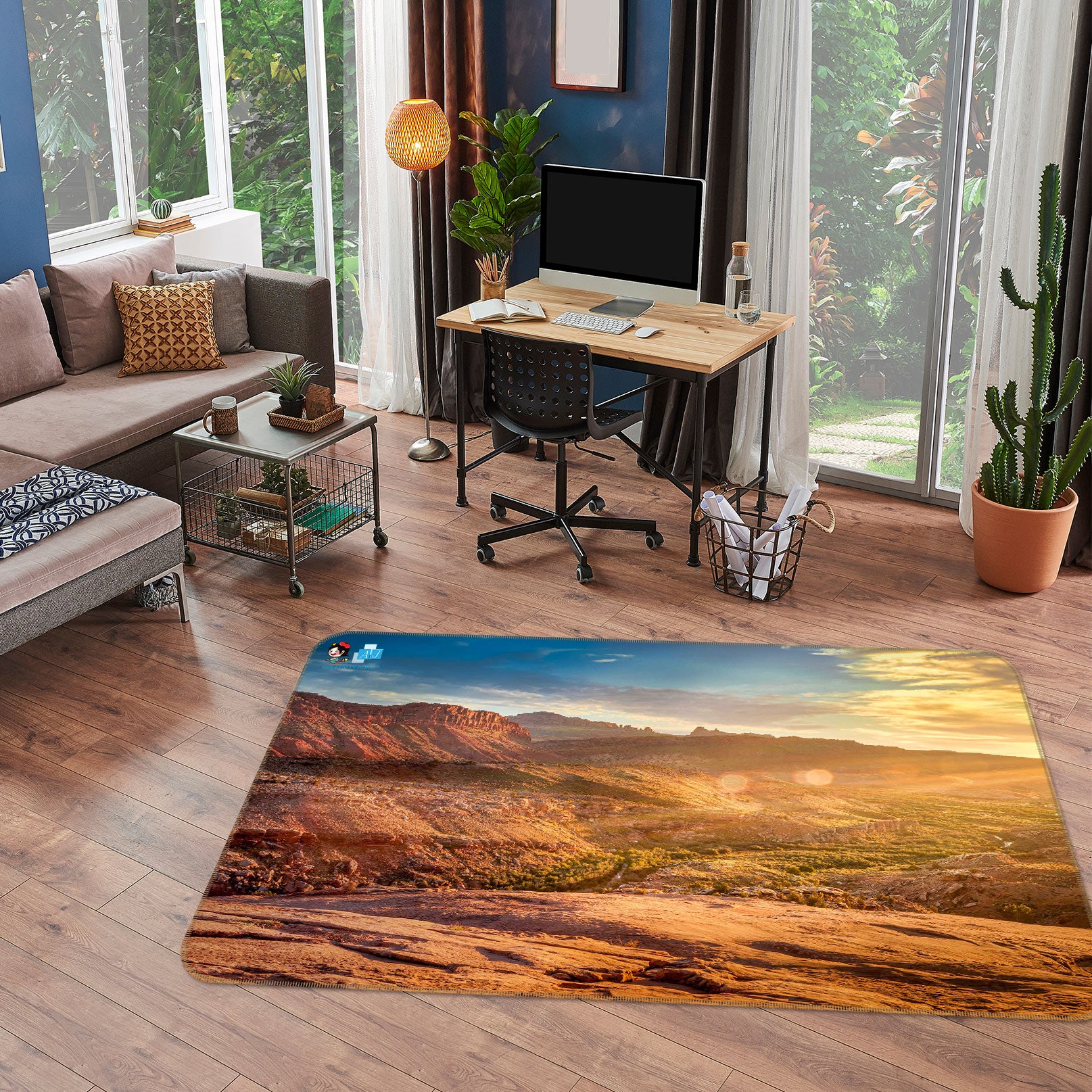 3D Mountain Cloud 5104 Beth Sheridan Rug Non Slip Rug Mat