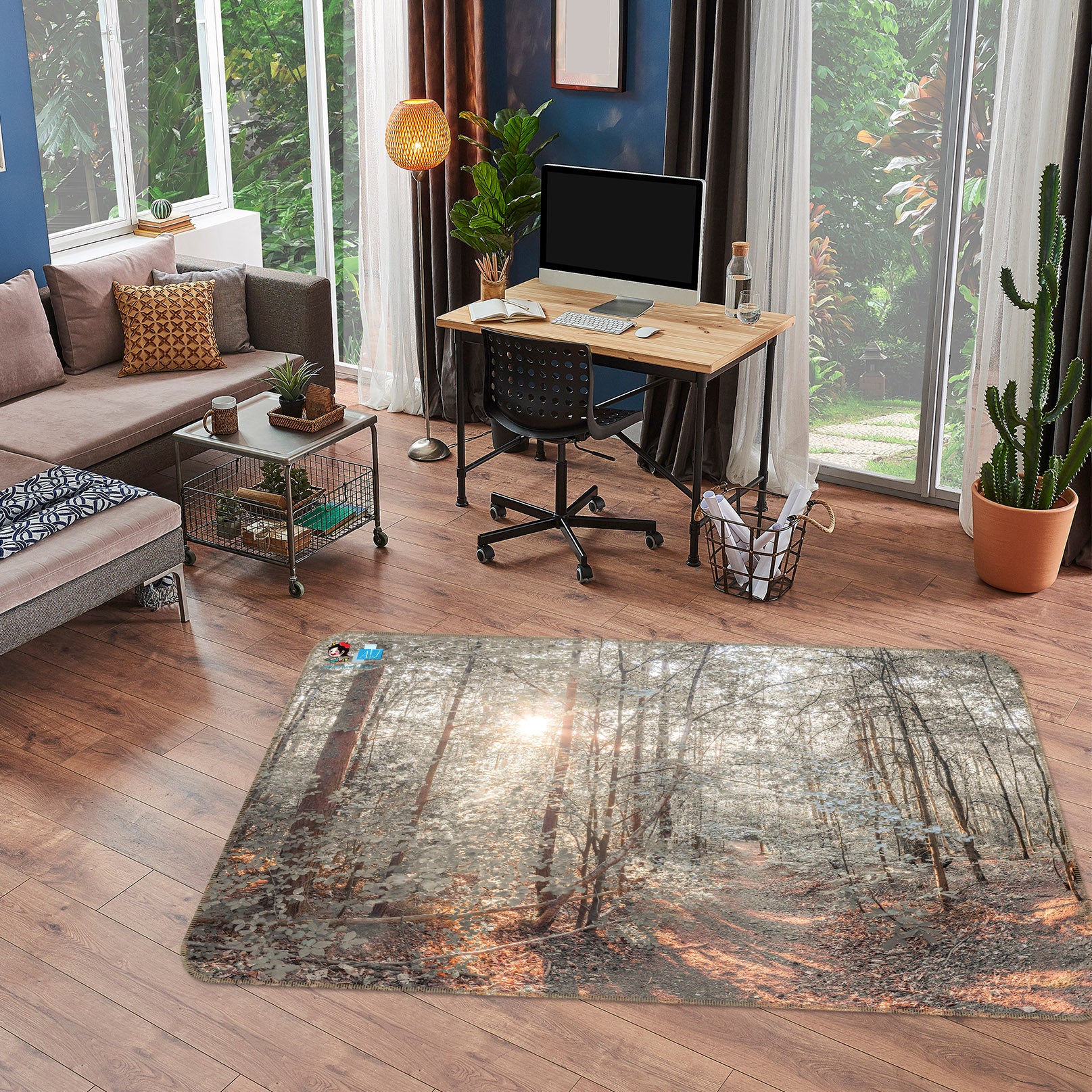 3D Sunshine Forest 6740 Assaf Frank Rug Non Slip Rug Mat