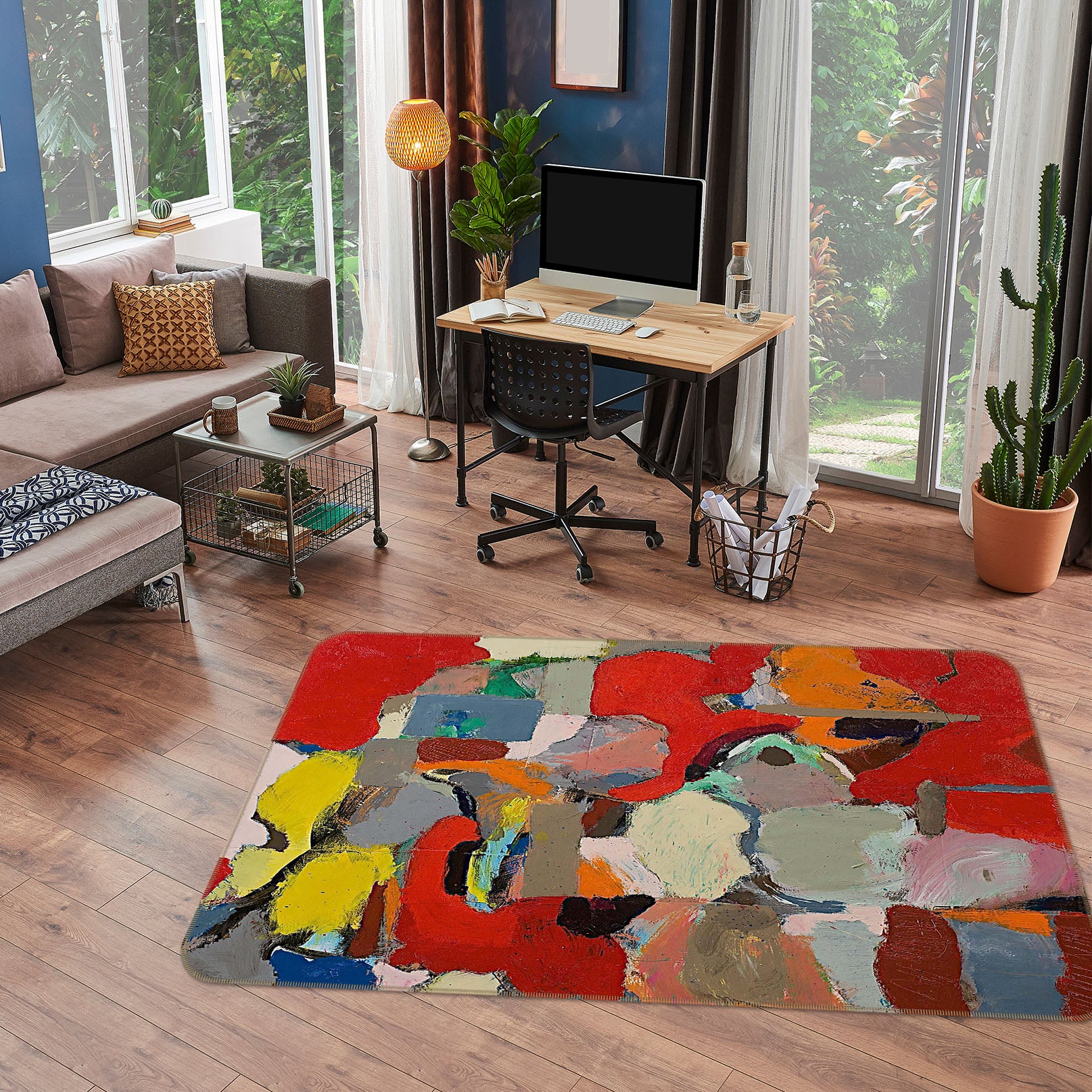 3D Vibrant Colors 1026 Allan P. Friedlander Rug Non Slip Rug Mat