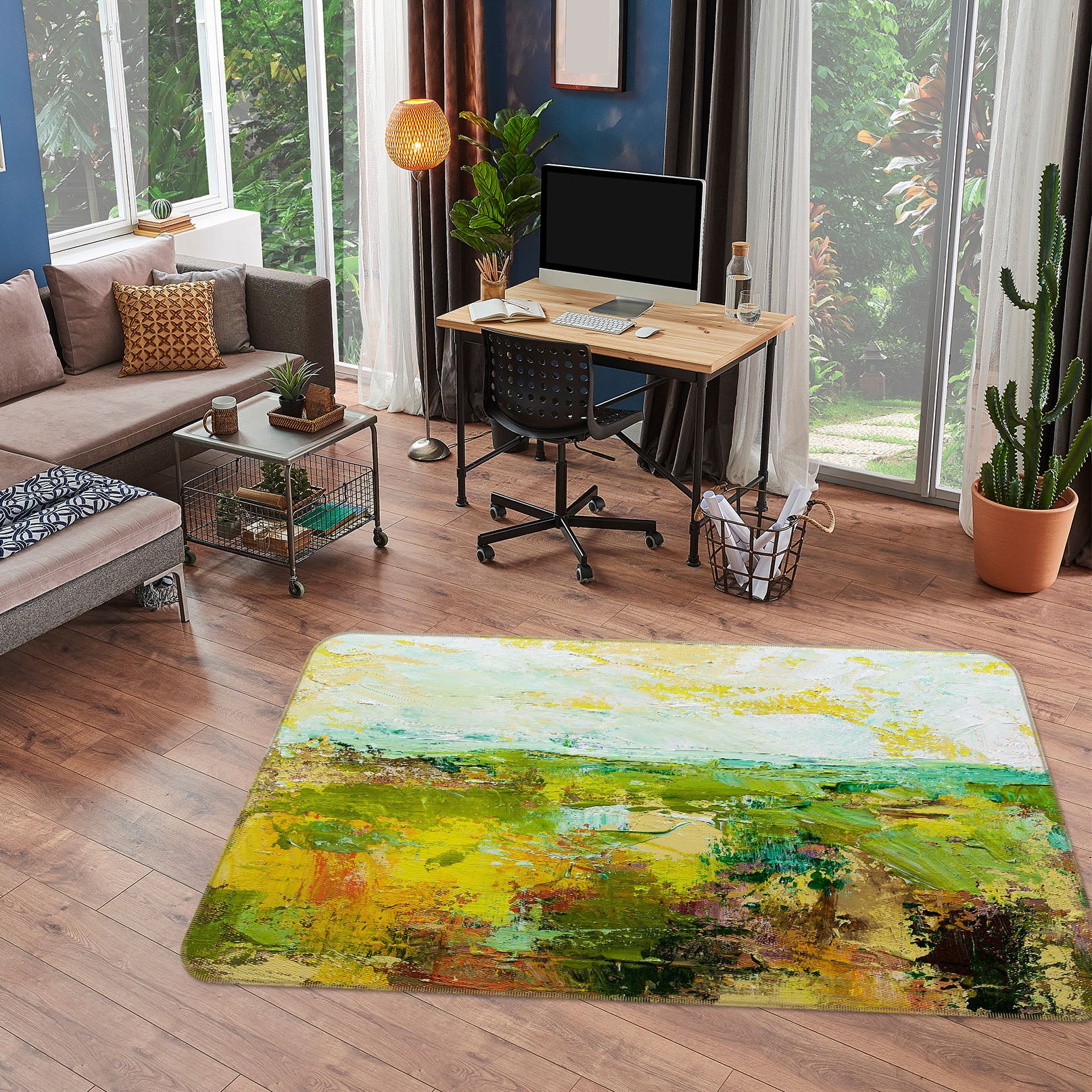 3D Oil Painting Forest 1086 Allan P. Friedlander Rug Non Slip Rug Mat