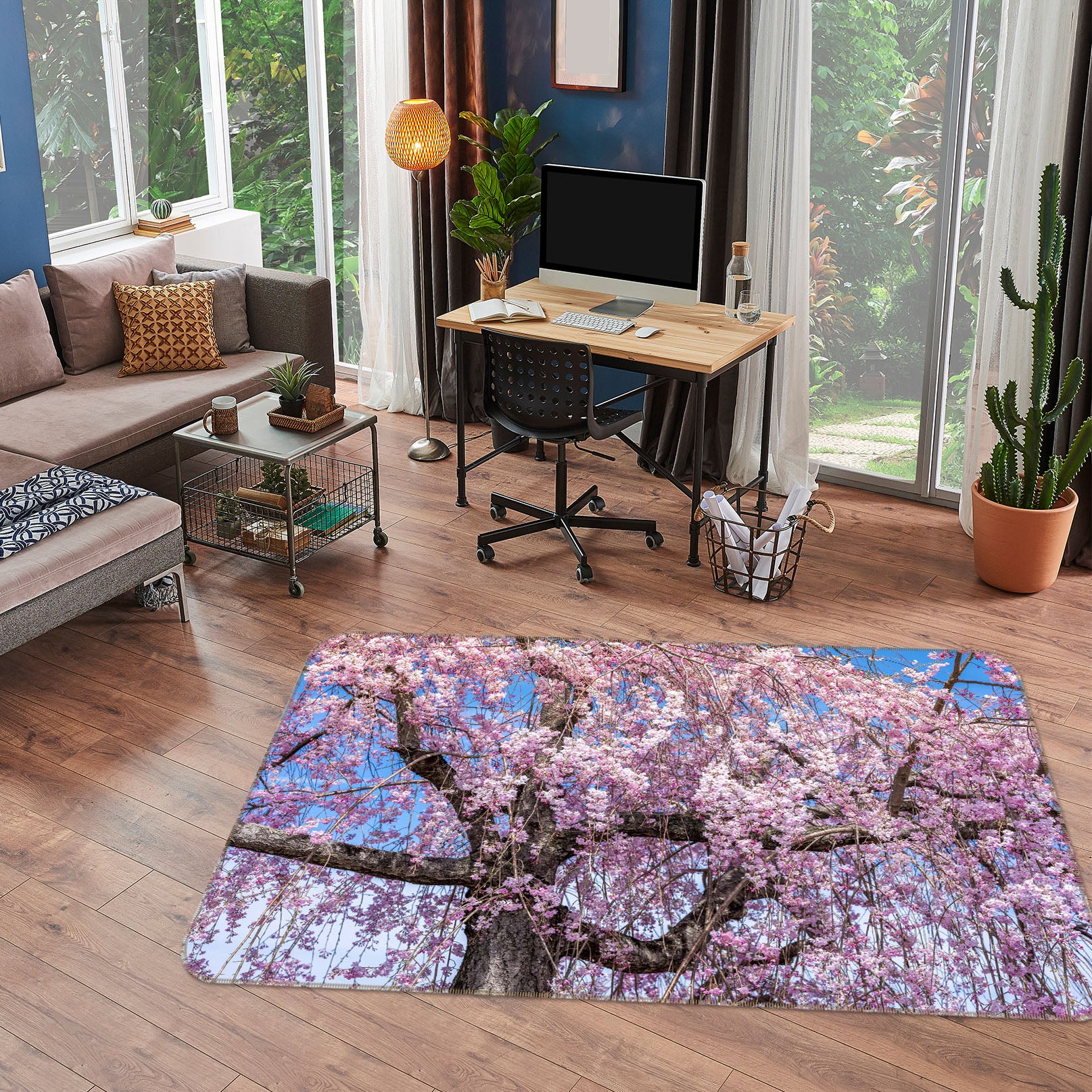 3D Cherry Blossom Tree 1069 Marco Carmassi Rug Non Slip Rug Mat